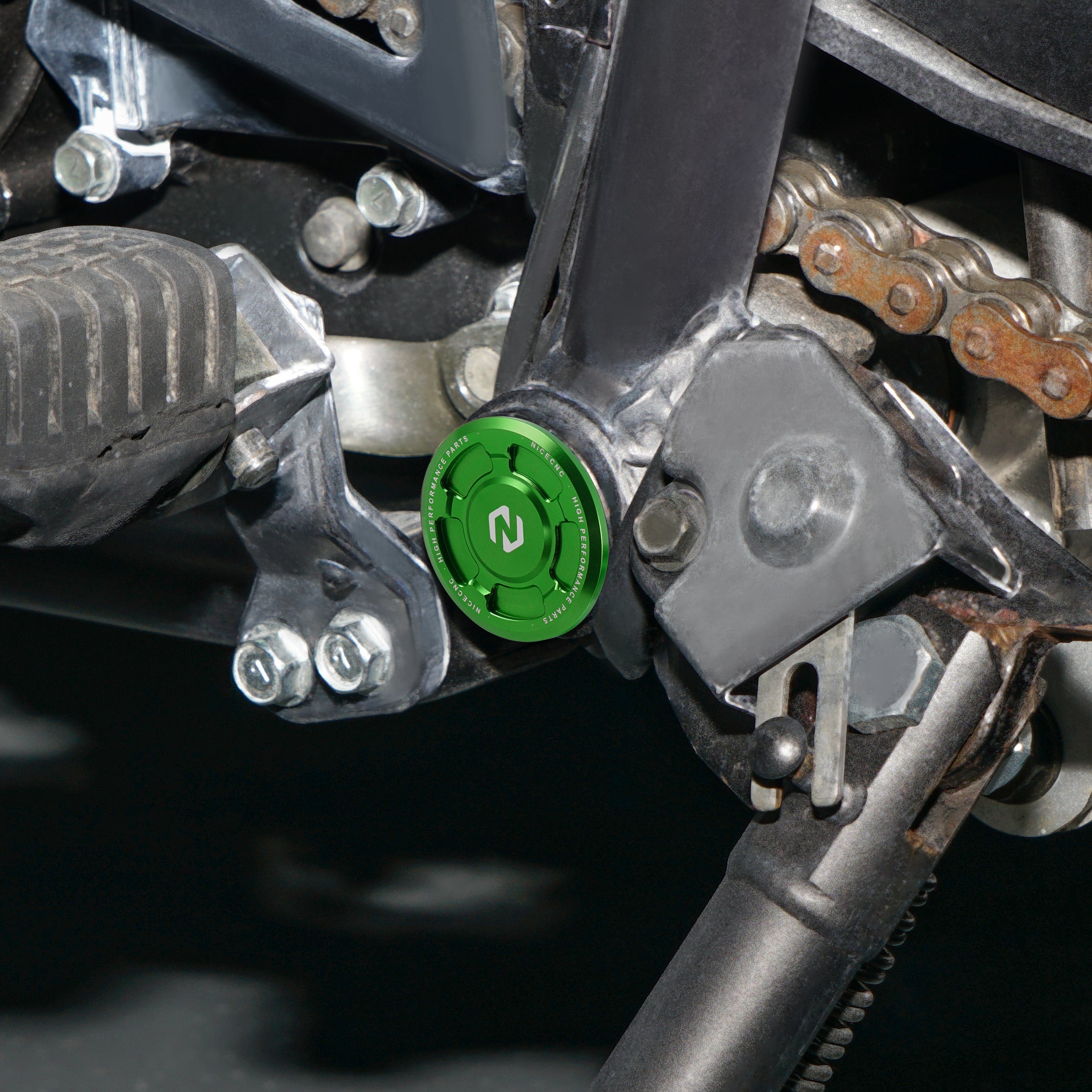 Swing Arm Caps Frame Hole Plugs Insert Covers For Kawasaki KLR650 1987-2024