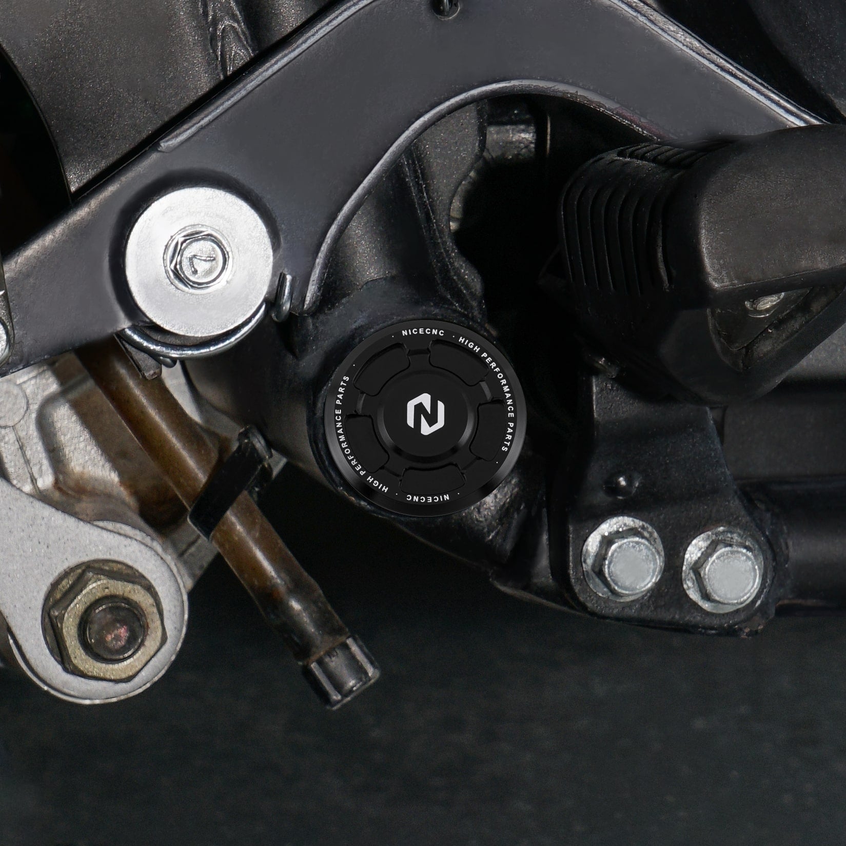 Swing Arm Caps Frame Hole Plugs Insert Covers For Kawasaki KLR650 1987-2024