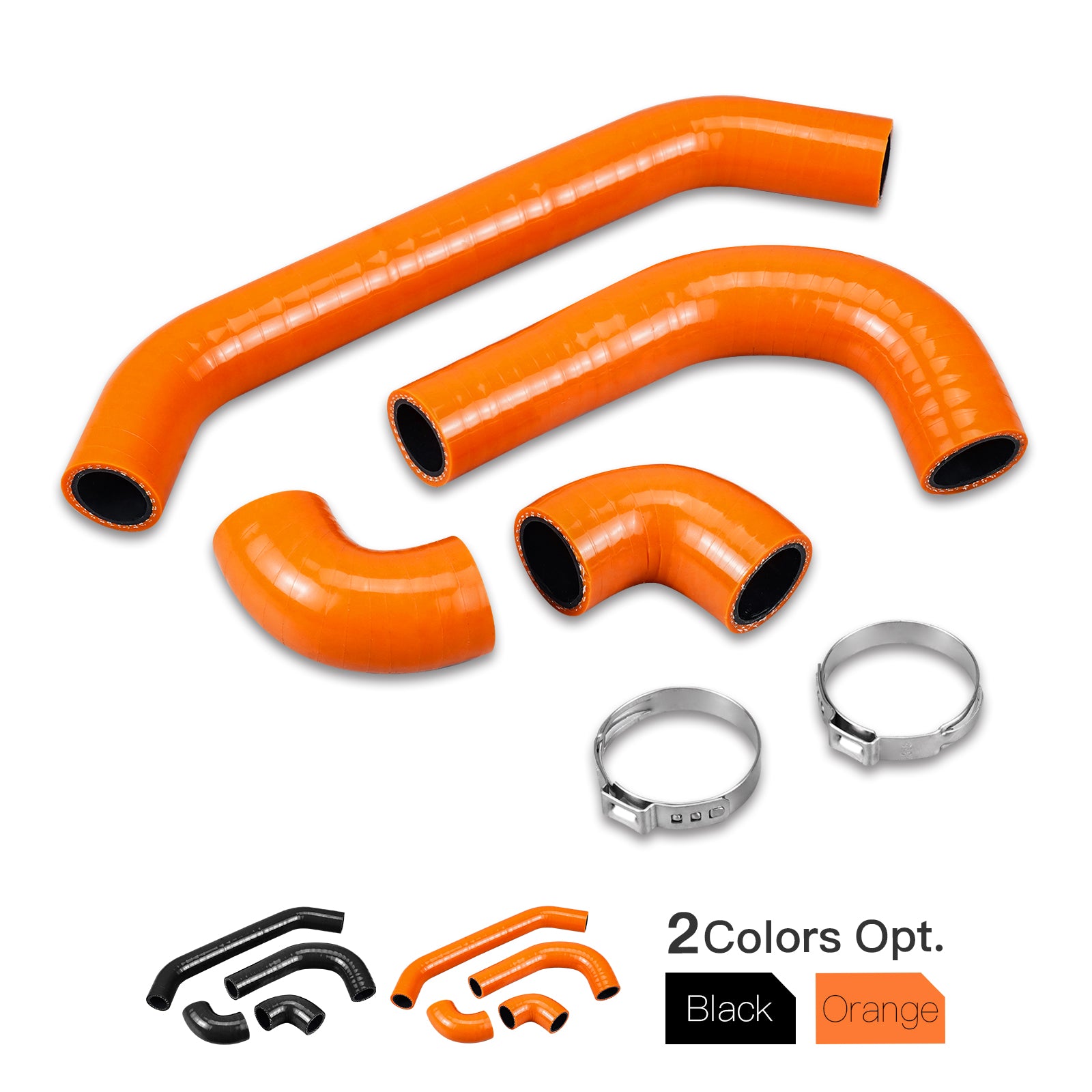 Silicone Radiator Coolant Hose Clamps Kit For KTM Husqvarna GasGas 250-300 2023-2024
