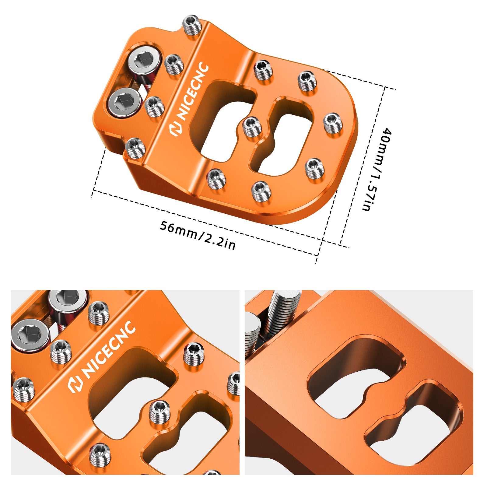 Dual Control Rear Brake Pedal Pad Tip For Beta RR 200-500 X-Trainer GasGas EC XC 250 300