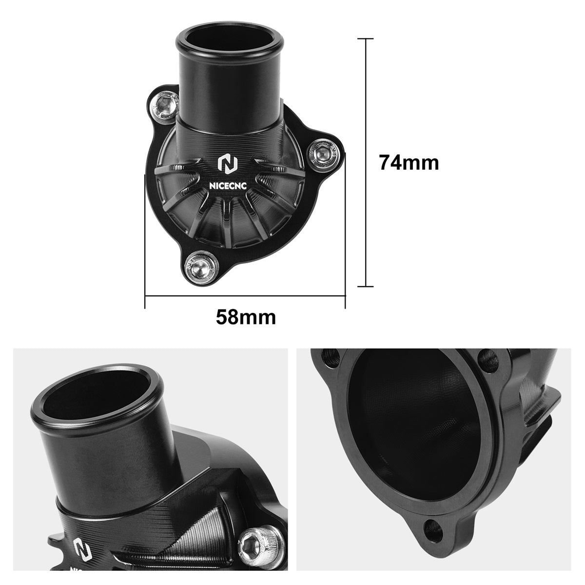 Thermostat Housing Cover + Silicone Radiator Hose Kit For Husqvarna Norden 901 22-25