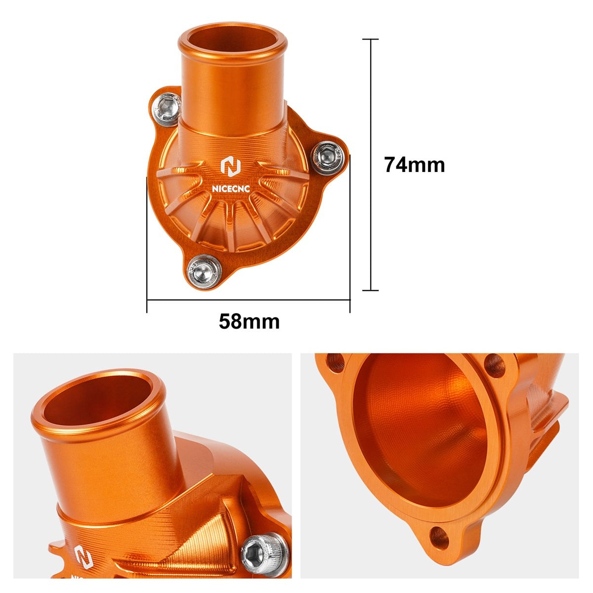 Thermostat Housing Cover + Silicone Radiator Hose Kit For KTM 790 890 Adventure R