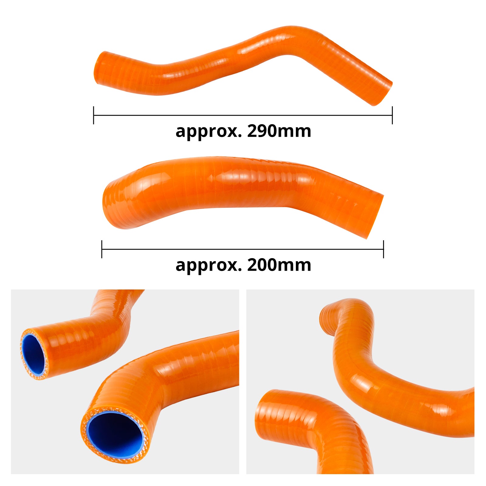Thermostat Housing Cover + Silicone Radiator Hose Kit For Husqvarna Norden 901 22-25