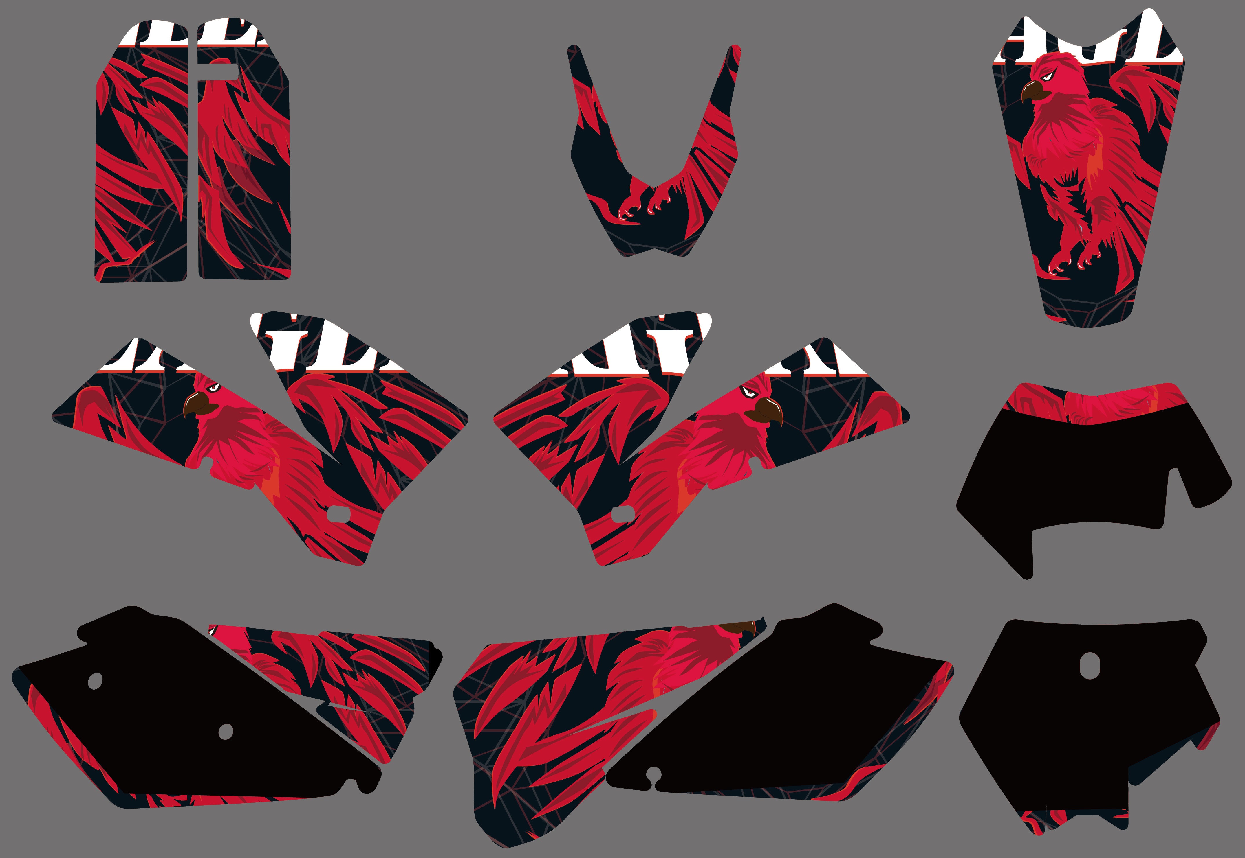 Motorcycle Graphics Decals Stickers For KTM EXC 2005-2007