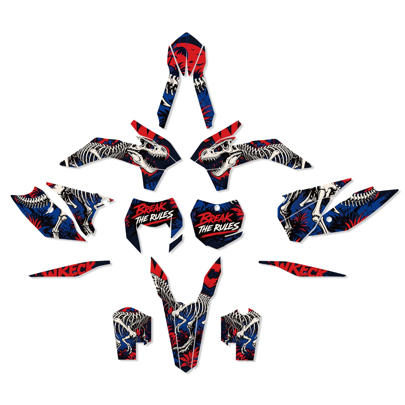 Motorcycle Full Graphics Decals Stickers Kit For KTM EXC/XC-W/XCF-W 2014-2016