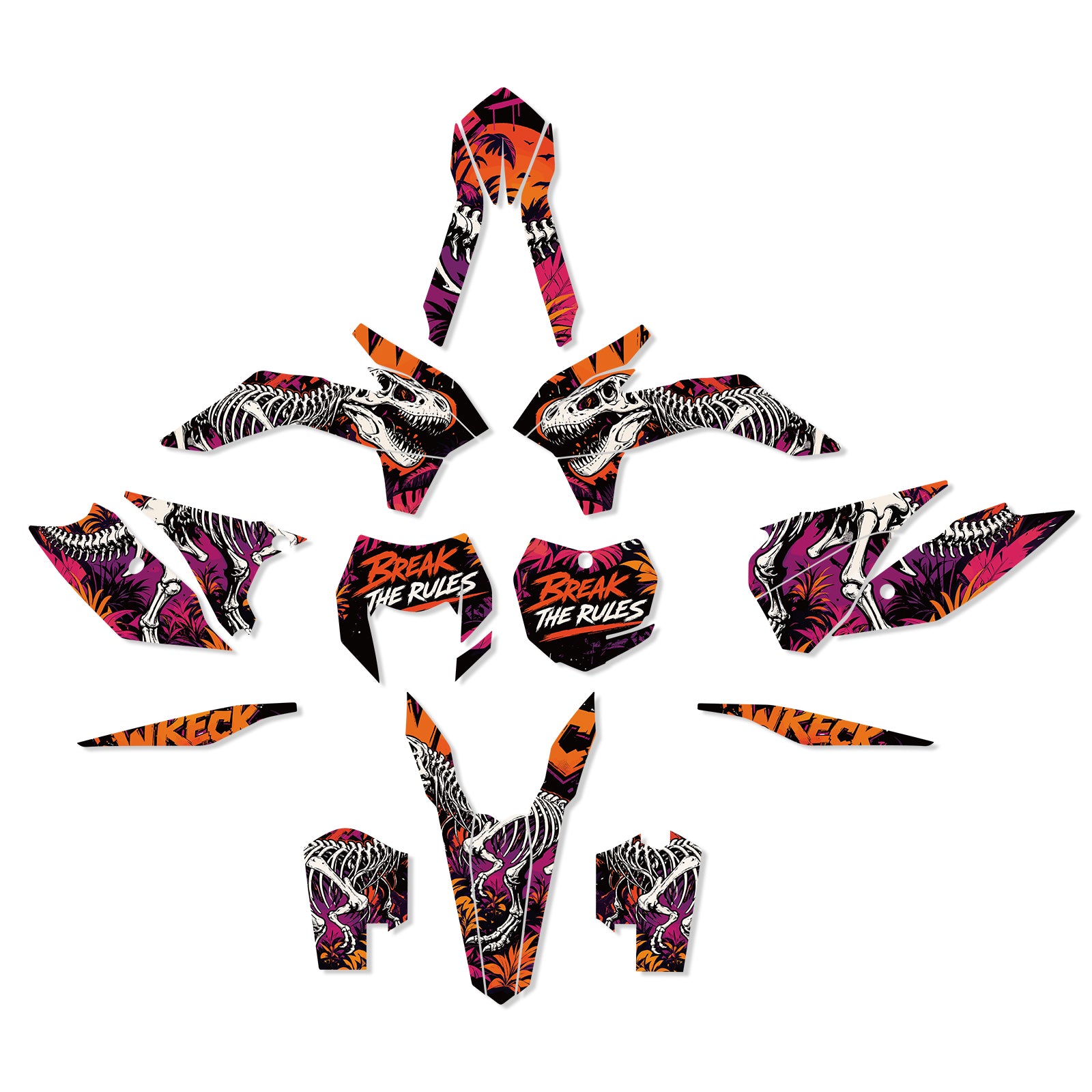 Motorcycle Full Graphics Decals Stickers Kit For KTM EXC/XC-W/XCF-W 2014-2016