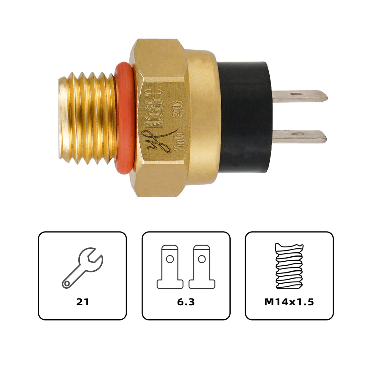 Radiator Fan Switch Thermostat Sensor M14 X 1.5MM For KTM 2012-2013 350 EXC-F