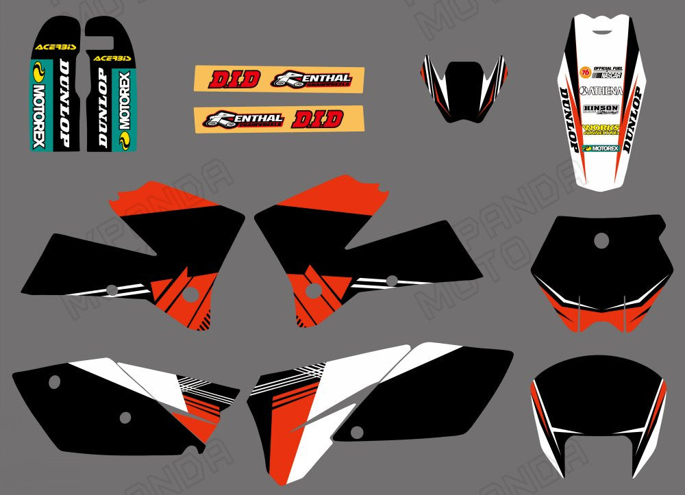 Motorcycle Graphic Decals Stickers Kit For KTM SX 2005-2006