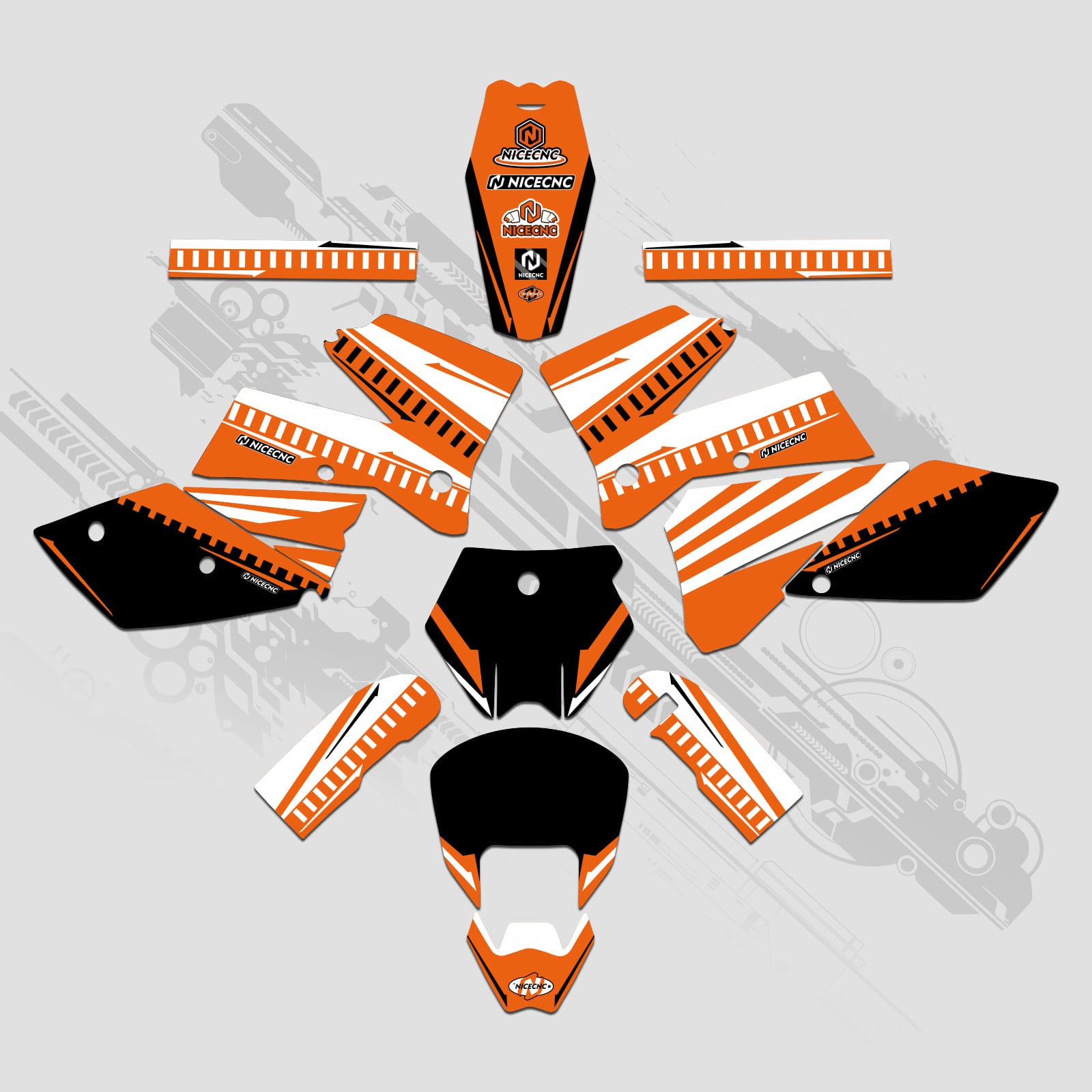 Motorcycle Full Graphics Decals Stickers Set For KTM SX 2005-2006