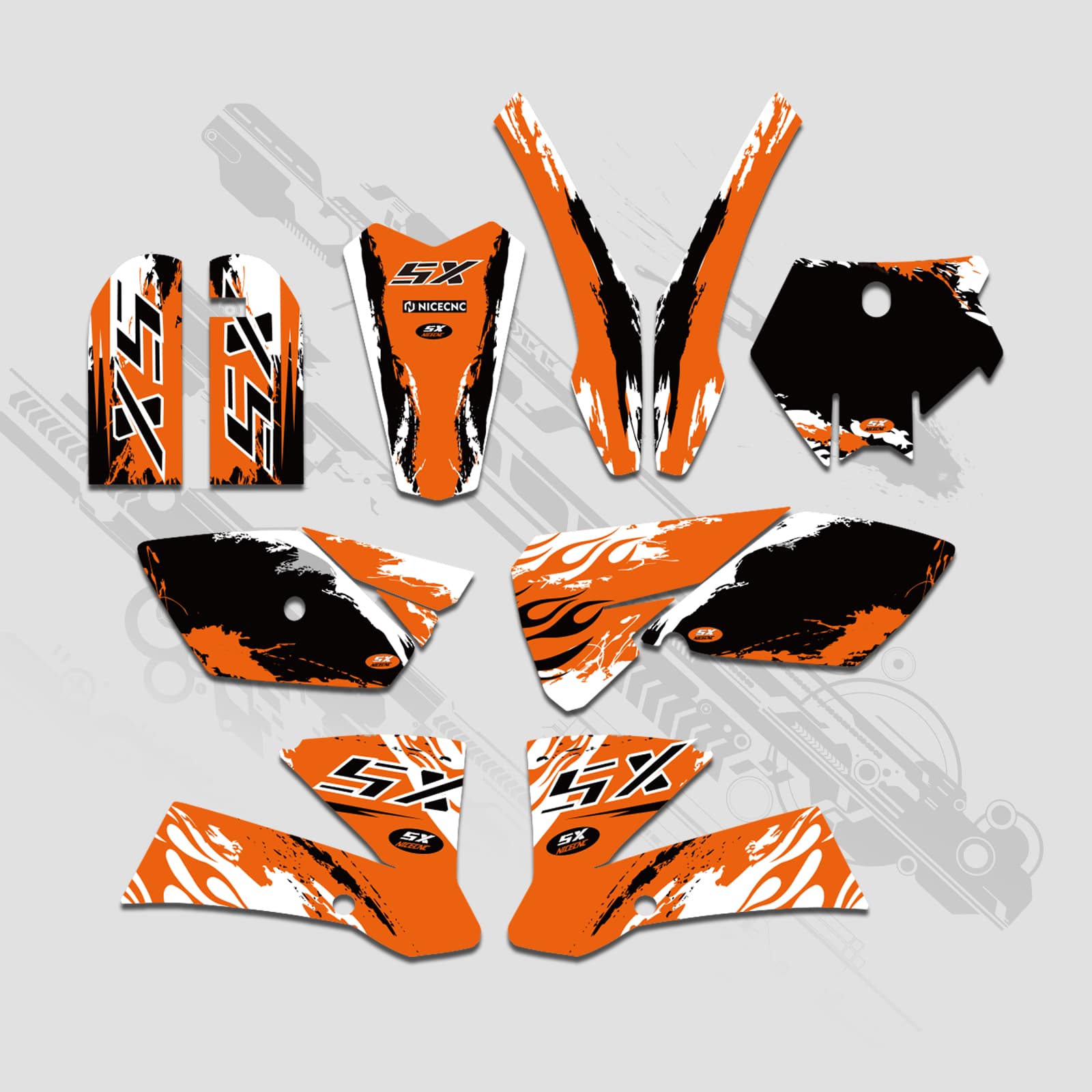 Motorcycle Full Graphics Decals Stickers Set For KTM SX 85-105 2003-2005