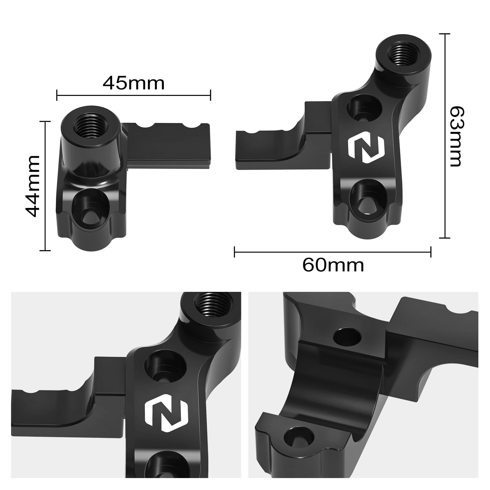 Front Brake Clutch Master Cylinder Handle Bar Clamp w/ Mirror Mount For KTM Husqvarna Gas Gas