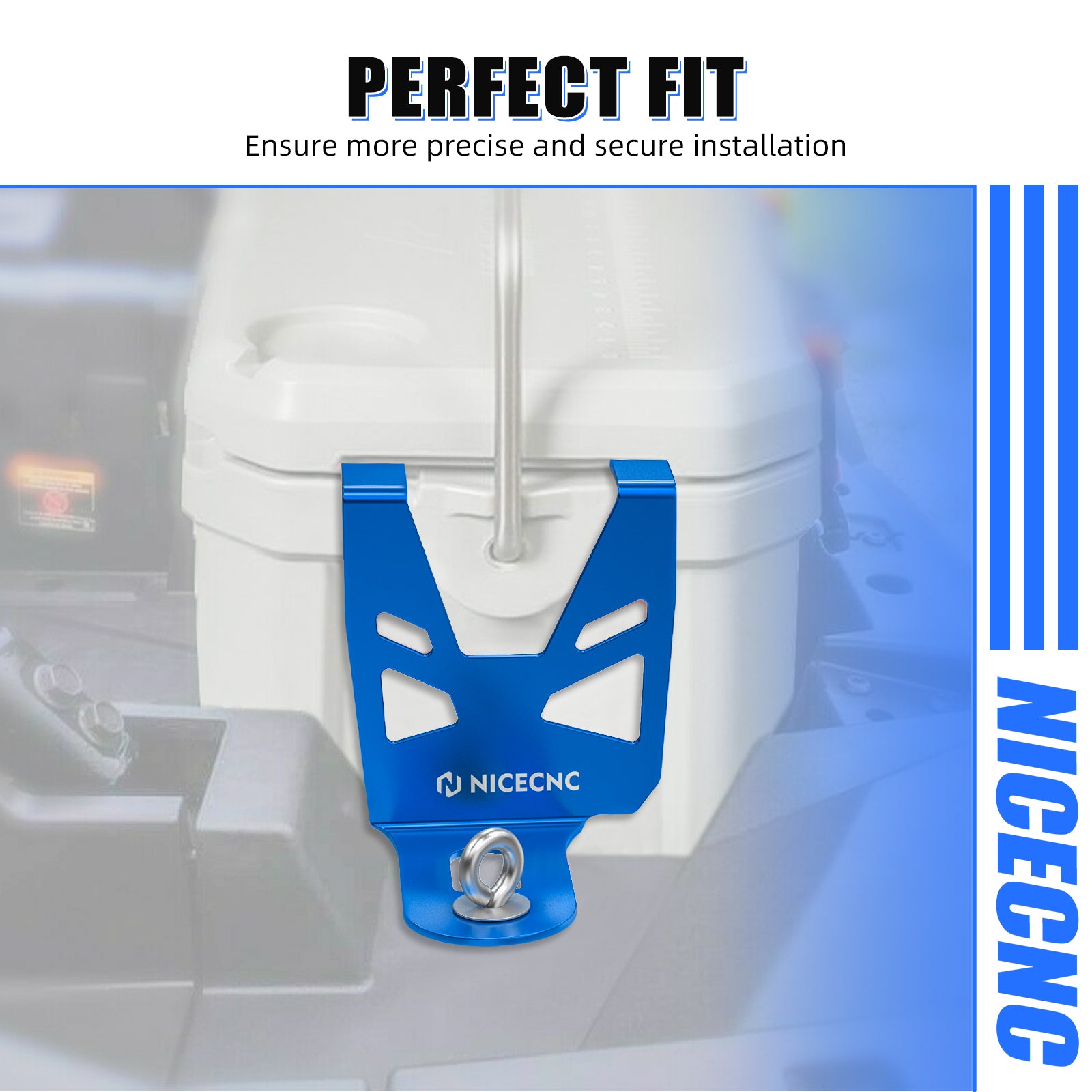 NICECNC 4 PCS RZR Ozark 26 Suportes de montagem do refrigerador compatível com Polaris RZR XP 1000 2018 2019 2020 2020 2021 RZR XP4 2018 2019 2020 2021 RZR TURBO 2020 2021 (não se encaixa no novo 2021 Ozark Trail Cooler)