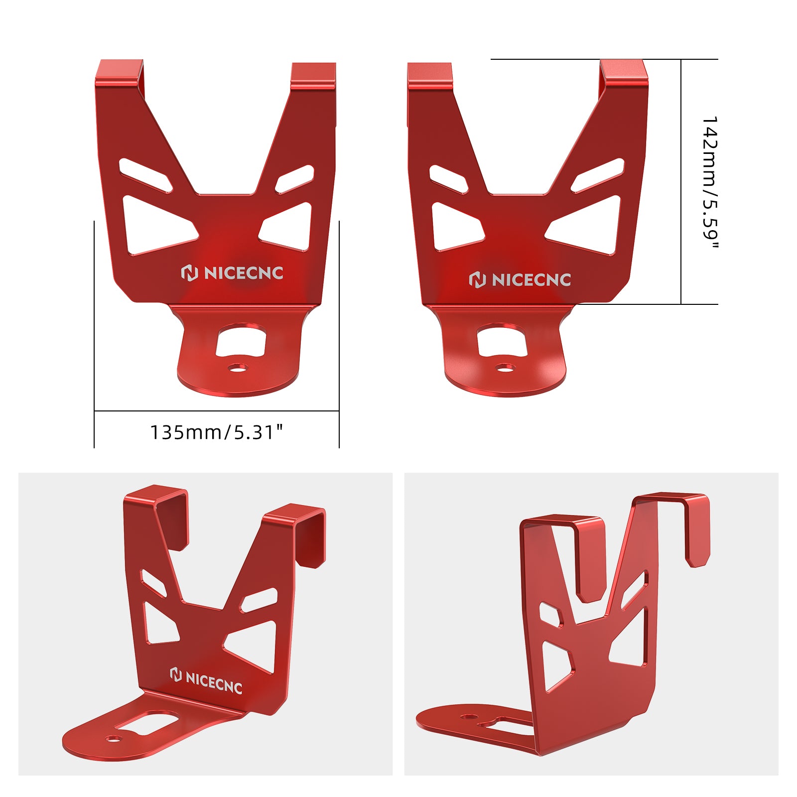 NICECNC 4 PCS RZR Ozark 26 Suportes de montagem do refrigerador compatível com Polaris RZR XP 1000 2018 2019 2020 2020 2021 RZR XP4 2018 2019 2020 2021 RZR TURBO 2020 2021 (não se encaixa no novo 2021 Ozark Trail Cooler)
