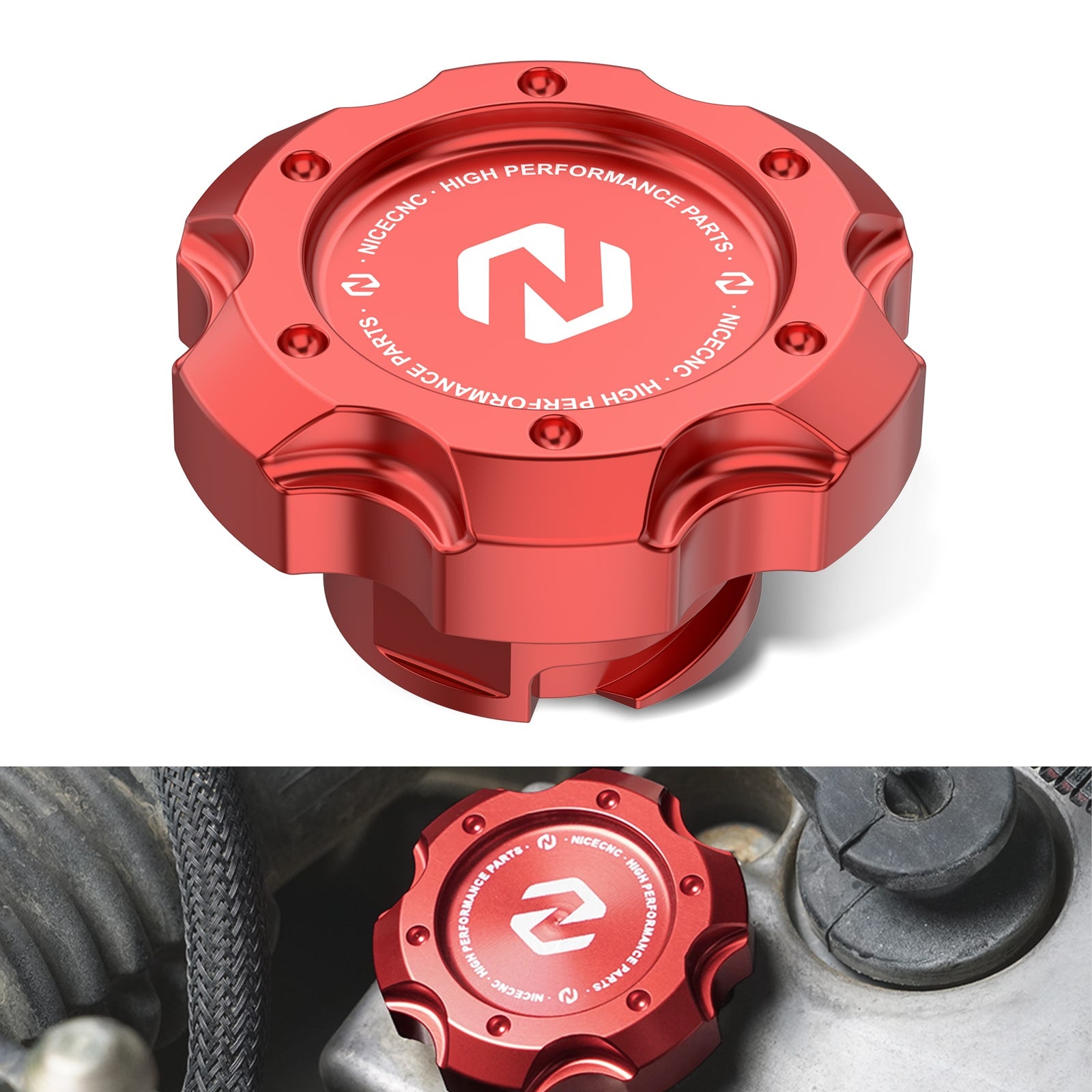 Tampa de enchimento de óleo NICECNC Compatível com Polaris RZR XP 1000 TURBO, RZR 1000 900 570, Ranger Crew 570 1000, Ranger 1000 900, General 1000, Sportsman 570 450, Substituição para 1205012, Ver Acessórios