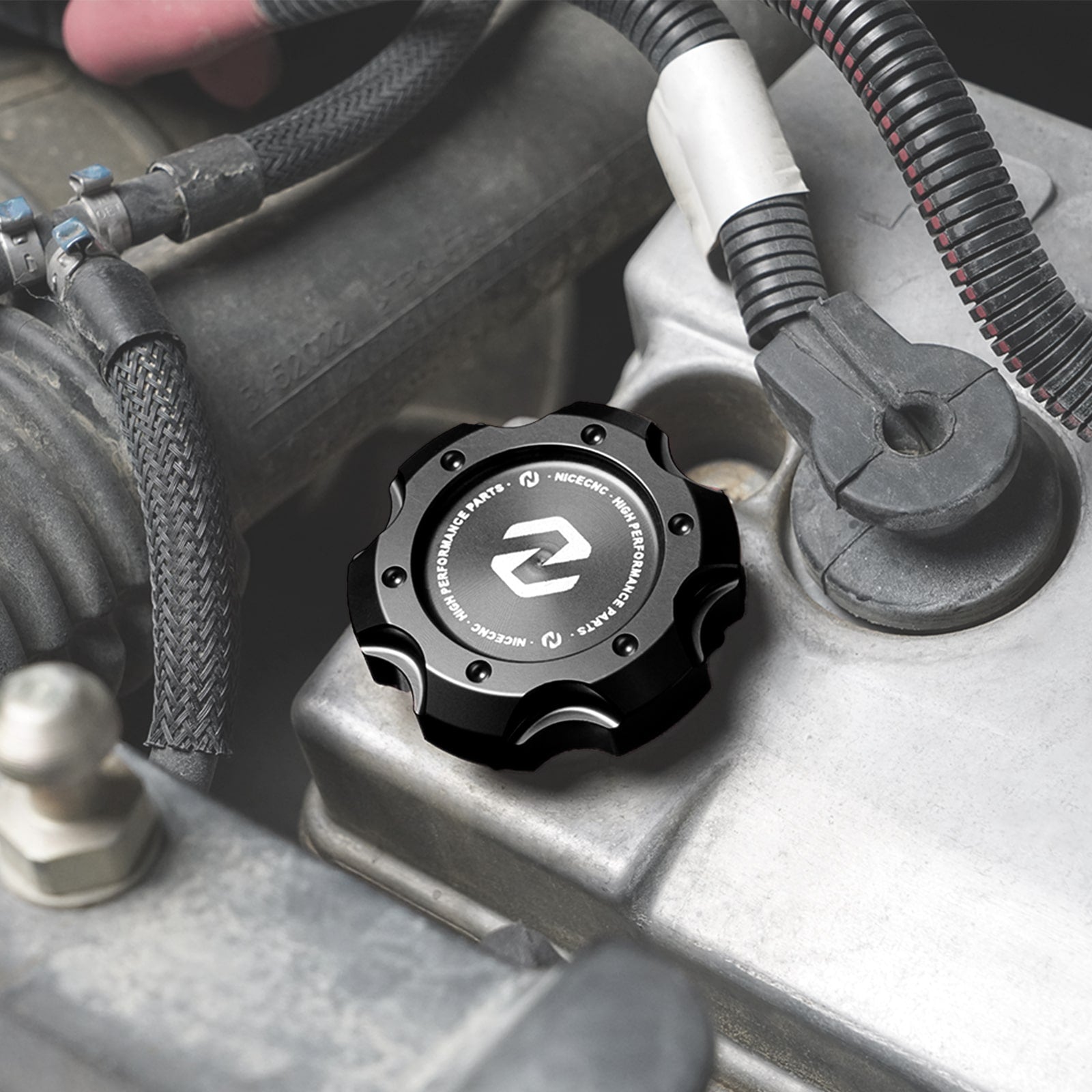 Tampa de enchimento de óleo NICECNC Compatível com Polaris RZR XP 1000 TURBO, RZR 1000 900 570, Ranger Crew 570 1000, Ranger 1000 900, General 1000, Sportsman 570 450, Substituição para 1205012, Ver Acessórios