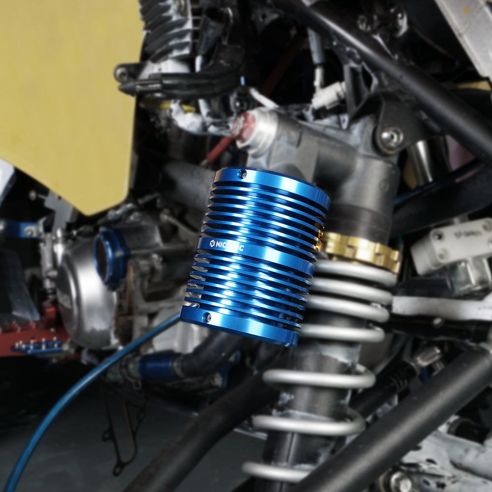 Pair 12Fins ATV Front Shock Absorber Coolers For Yamaha RAPTOR 700R 2013-2021