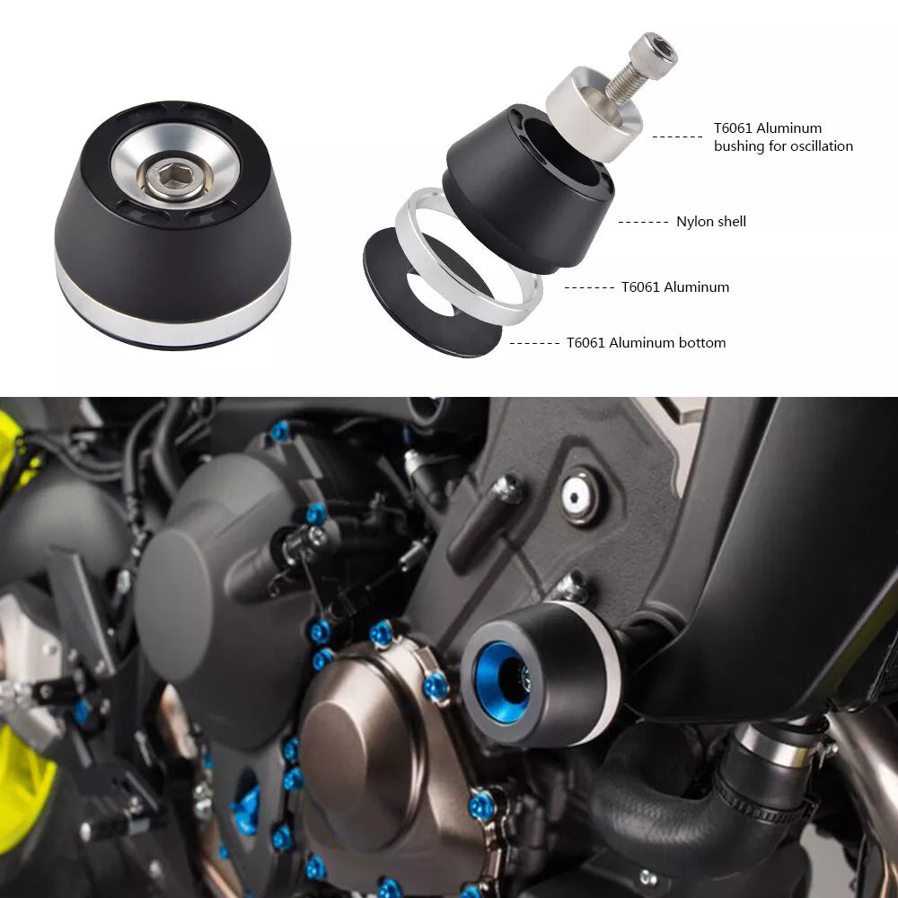 Pair Frame Slider Guard Crash Protector Pad for Yamaha FZ1 Fazer ABS FZ8N FZ8S