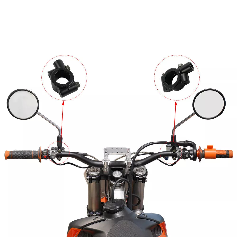 Handlebar Mirror Mount Holders Adapter Aluminum for motorcycle w 7/8"handle bar