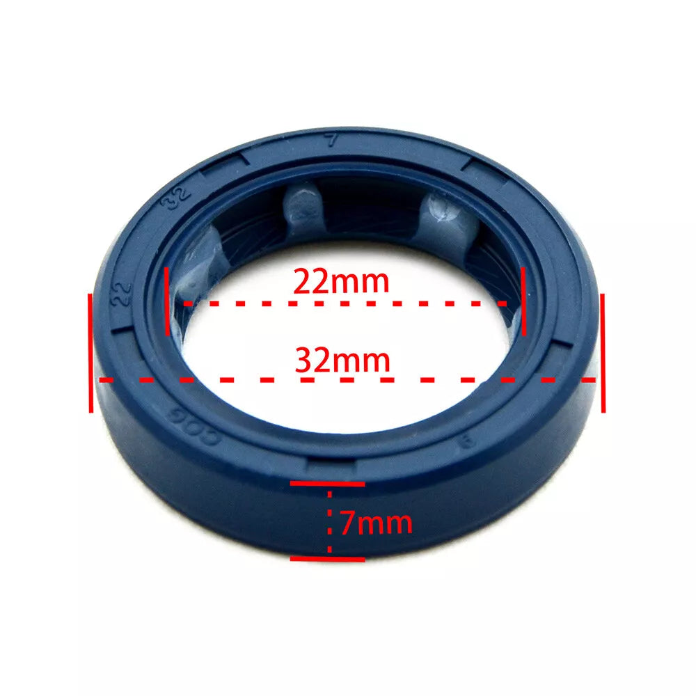 2pcs Metric Size 32 x 22 x 7mm Rotary Shaft Oil Seals Rubber Dustproof