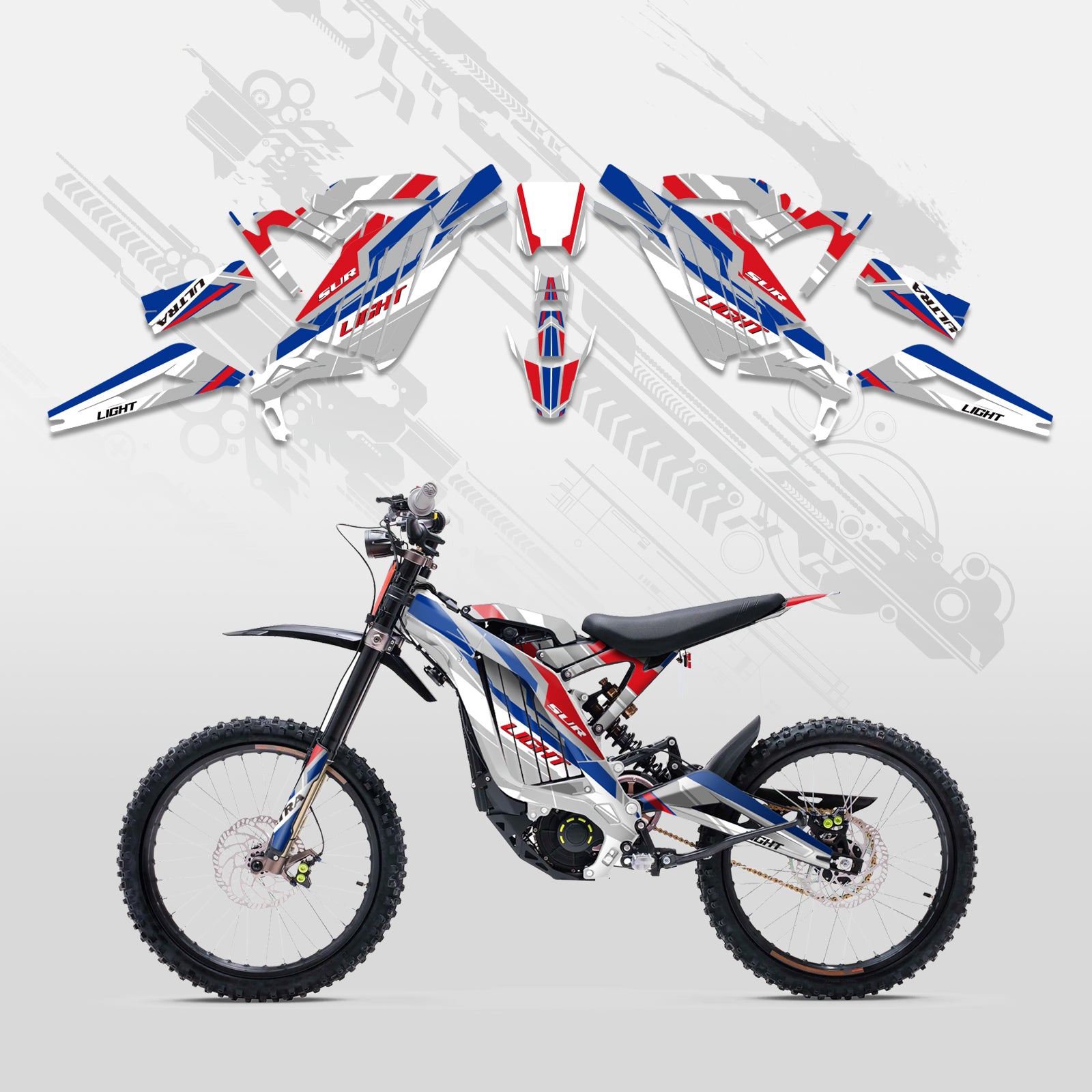 Electric Dirt Bike Full Graphics Decals Stickers Kit For Surron Light Bee X ALL YEARS