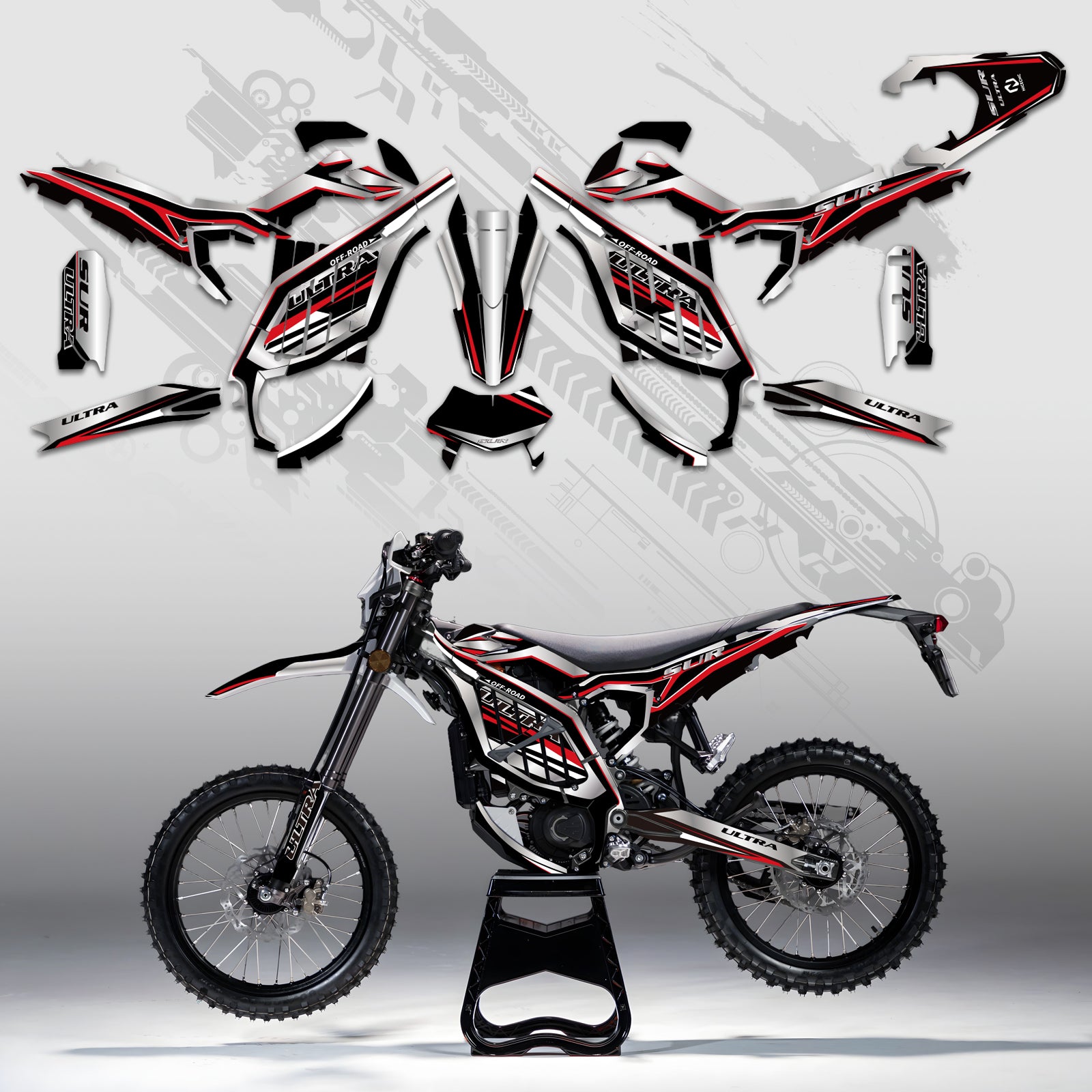 Motorcycle Full Graphics Decals Stickers Kit For Surron Ultra Bee ALL YEARS