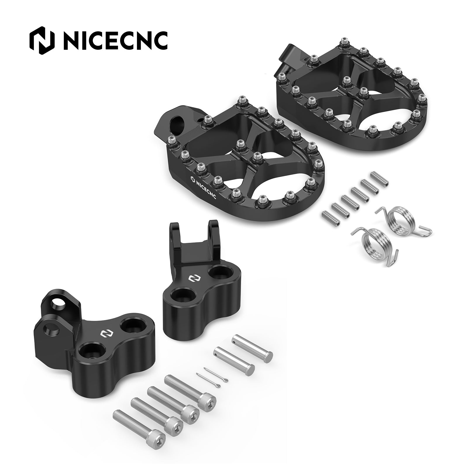 Enlarged Footpegs + Lowered Foot Peg Brackets For Suzuki DR650 S / SE 1996-2024