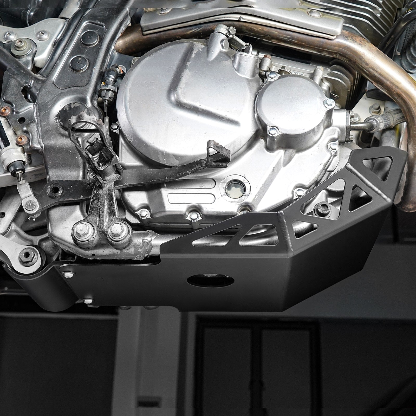 Front Skid Plate Engine Guard Linkage Protector For Suzuki DR650 S / SE 1996-2025