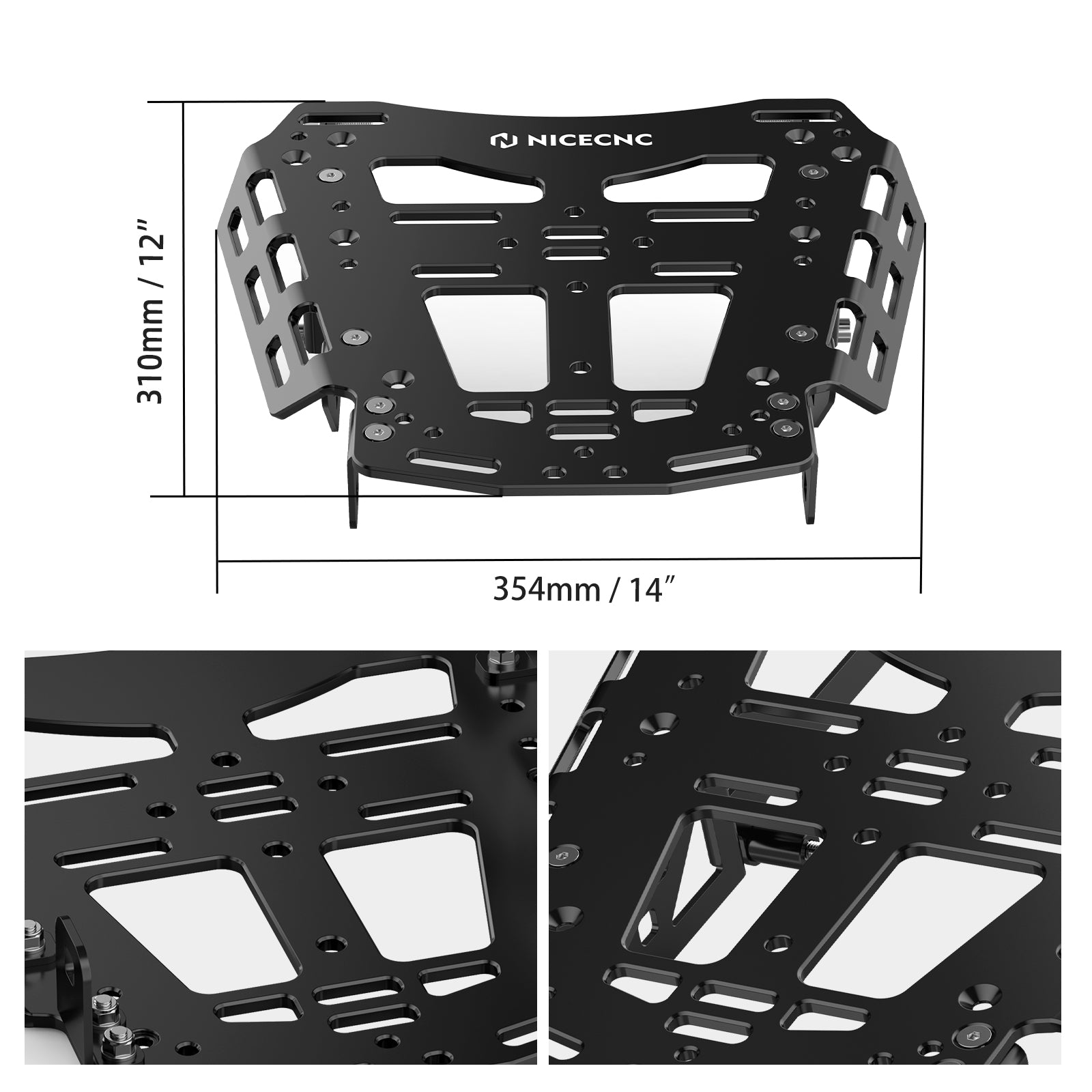 Rear Luggage Rack Cargo Plate Carrier For Suzuki DR650S / SE 1996-2025