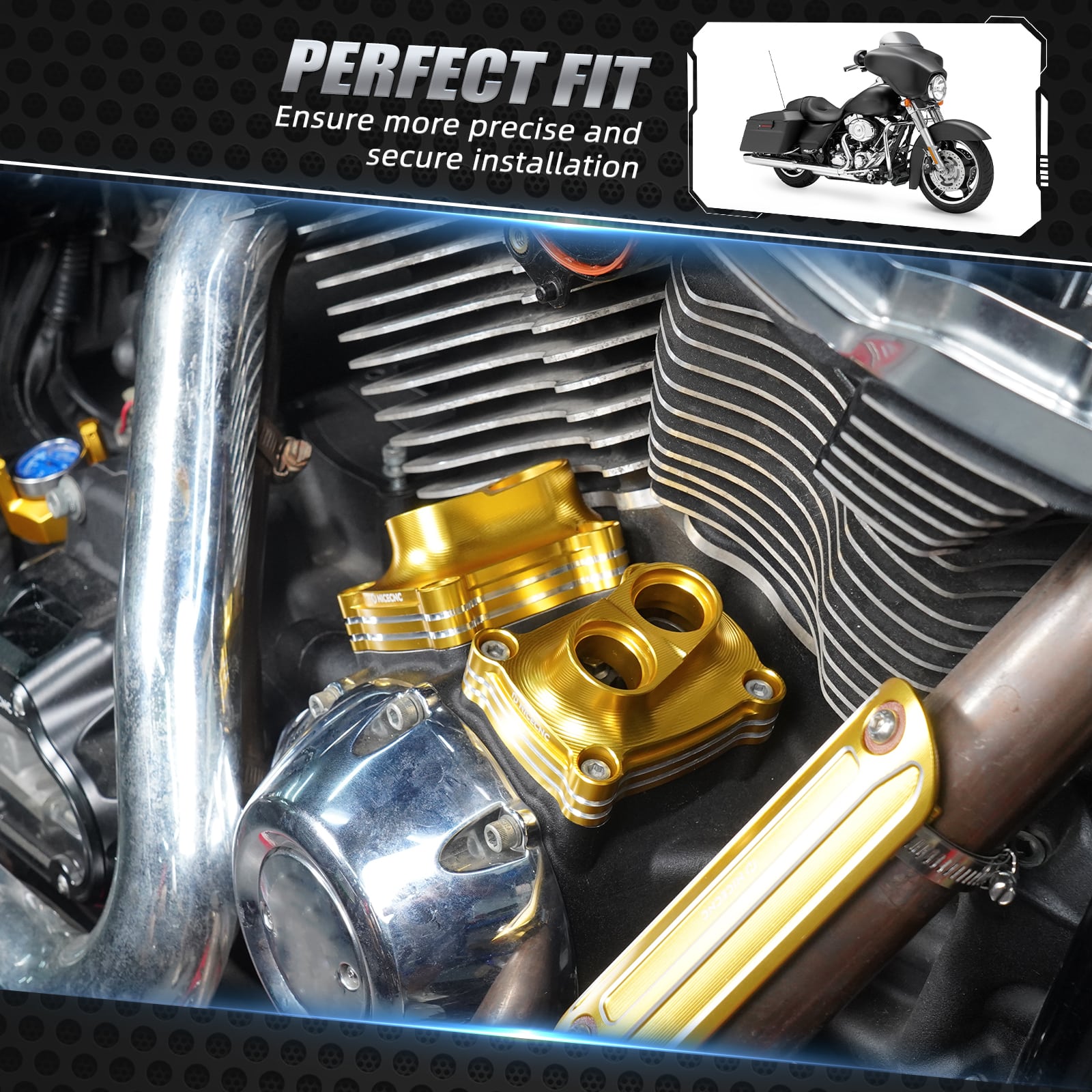 Pushrod Tube Cover Kit For Harley Softial Deluxe Fat Boy Heritage Classic 107 114