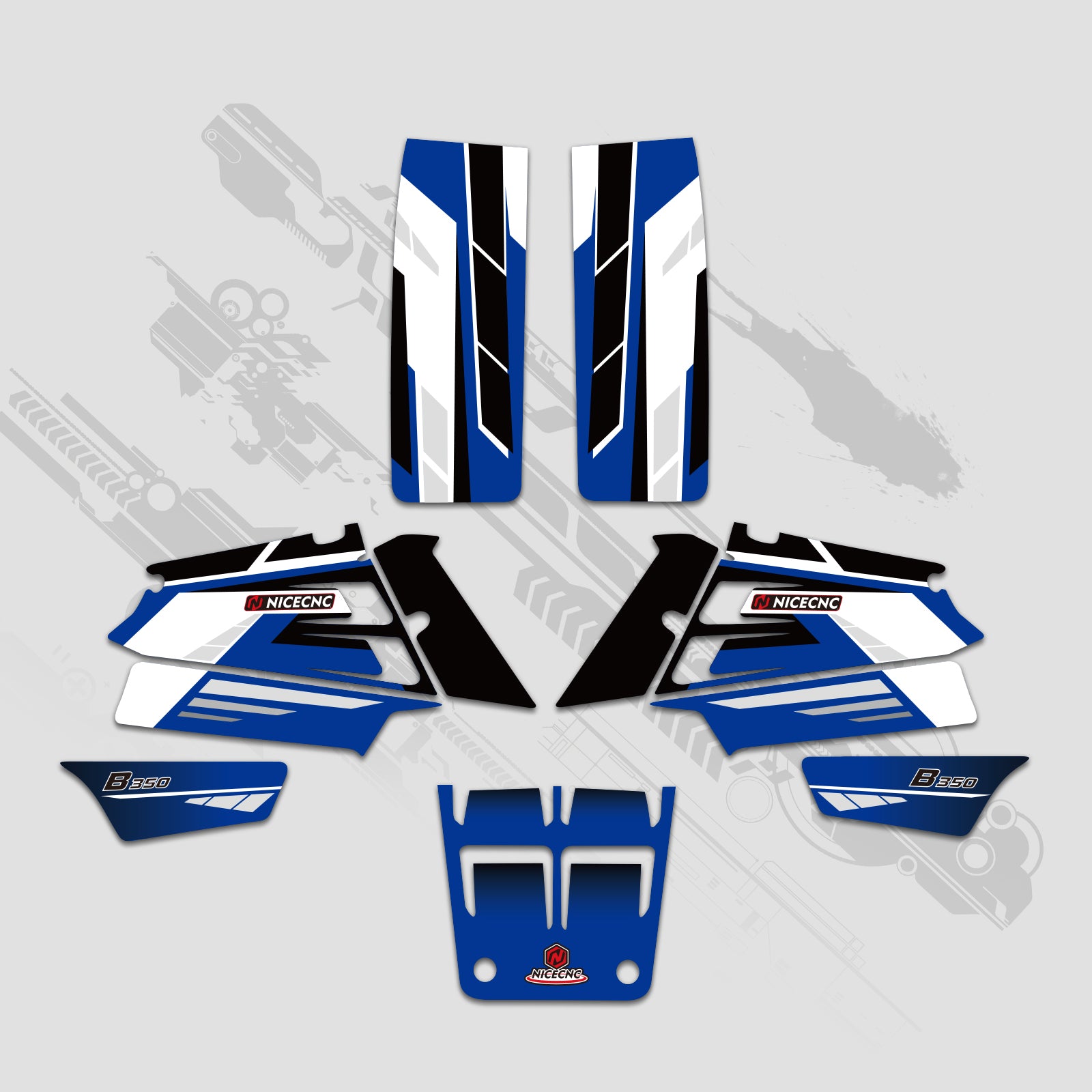 ATV Full Graphics Decals Stickers Kit For YAMAHA BANSHEE 350 1987-2006