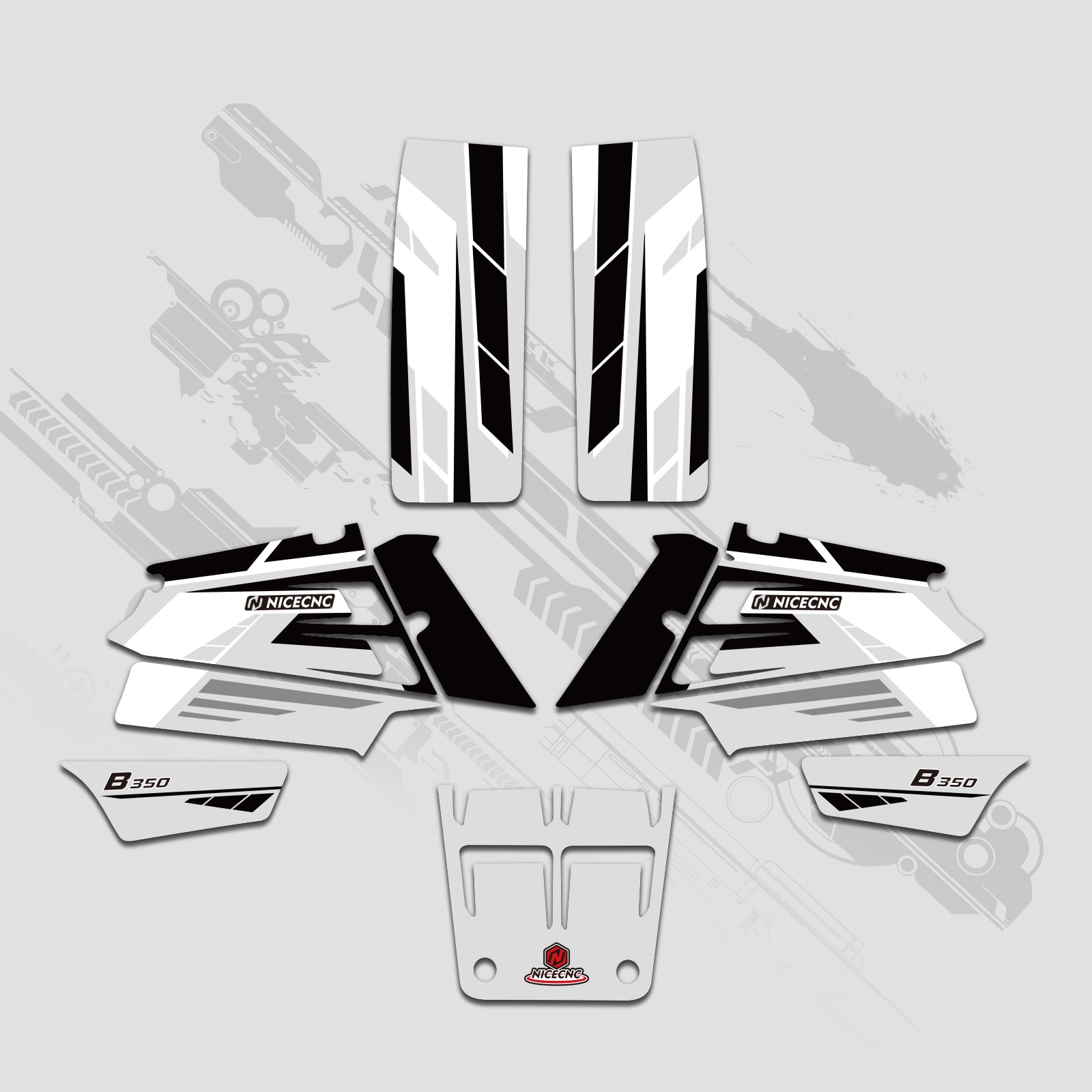 ATV Full Graphics Decals Stickers Kit For YAMAHA BANSHEE 350 1987-2006