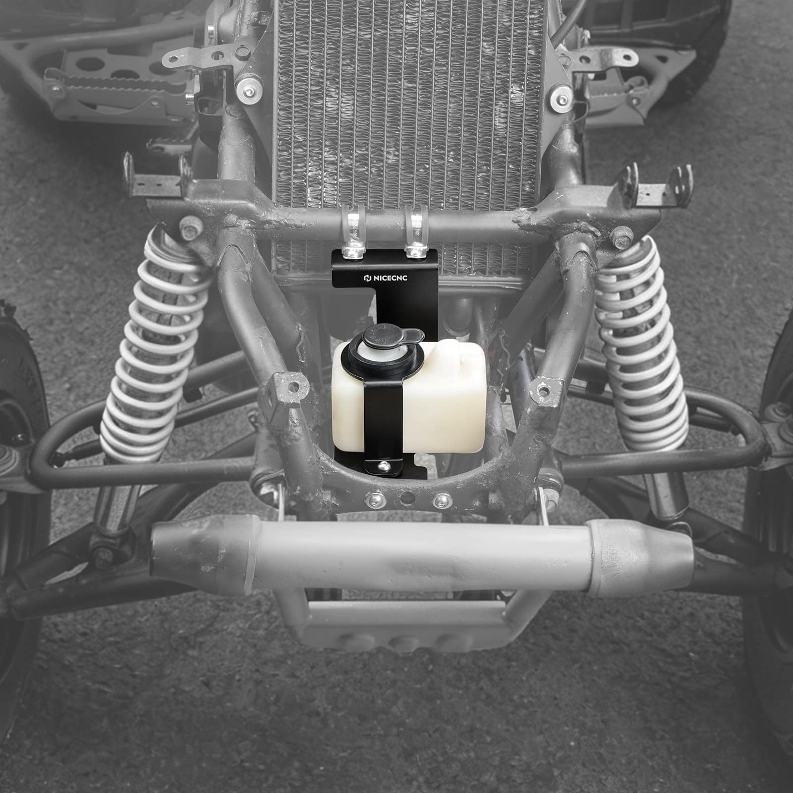 ATV Coolant Reservoir Relocation Bracket Front Mount For Yamaha Banshee 350 1987-2006