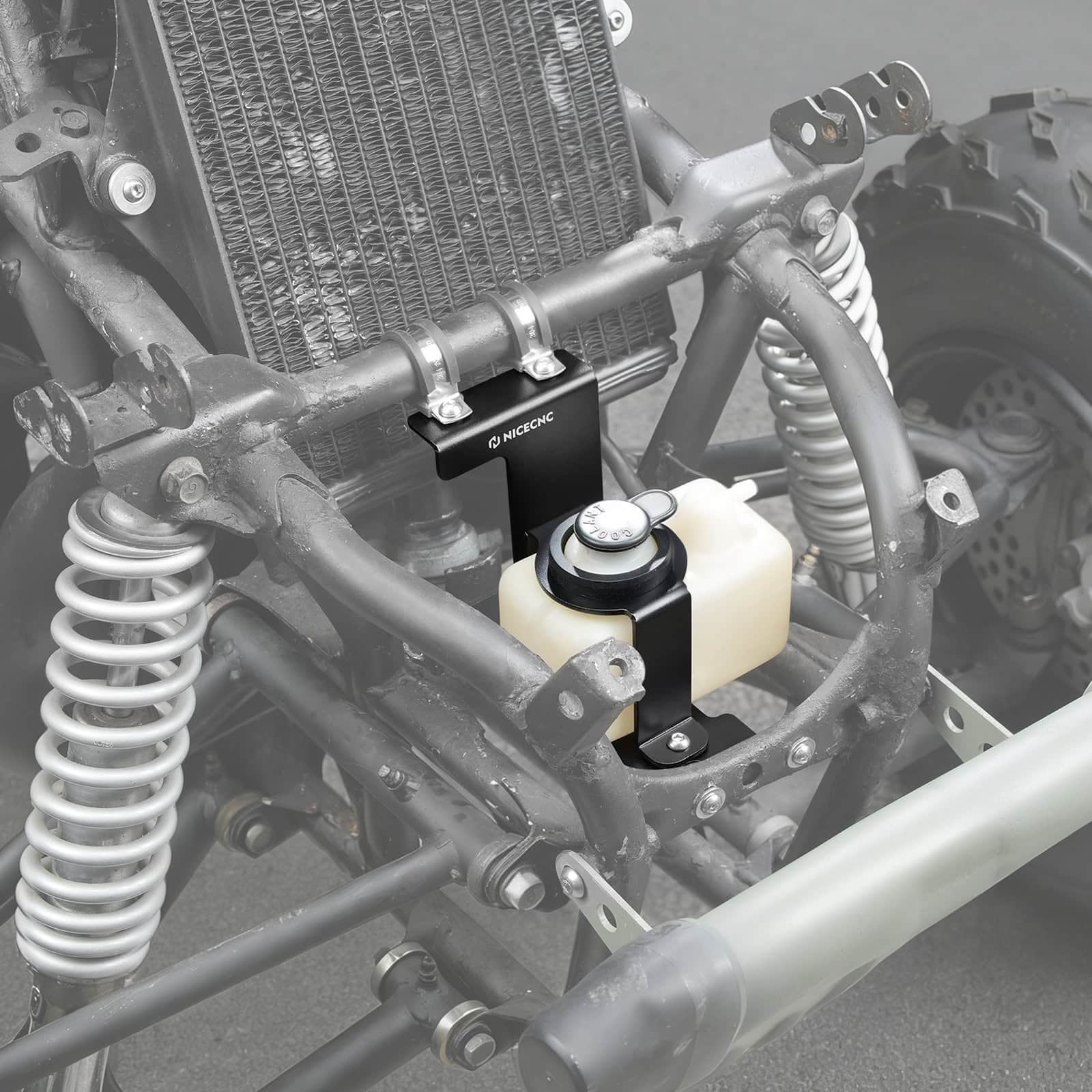 ATV Coolant Reservoir Relocation Bracket Front Mount For Yamaha Banshee 350 1987-2006