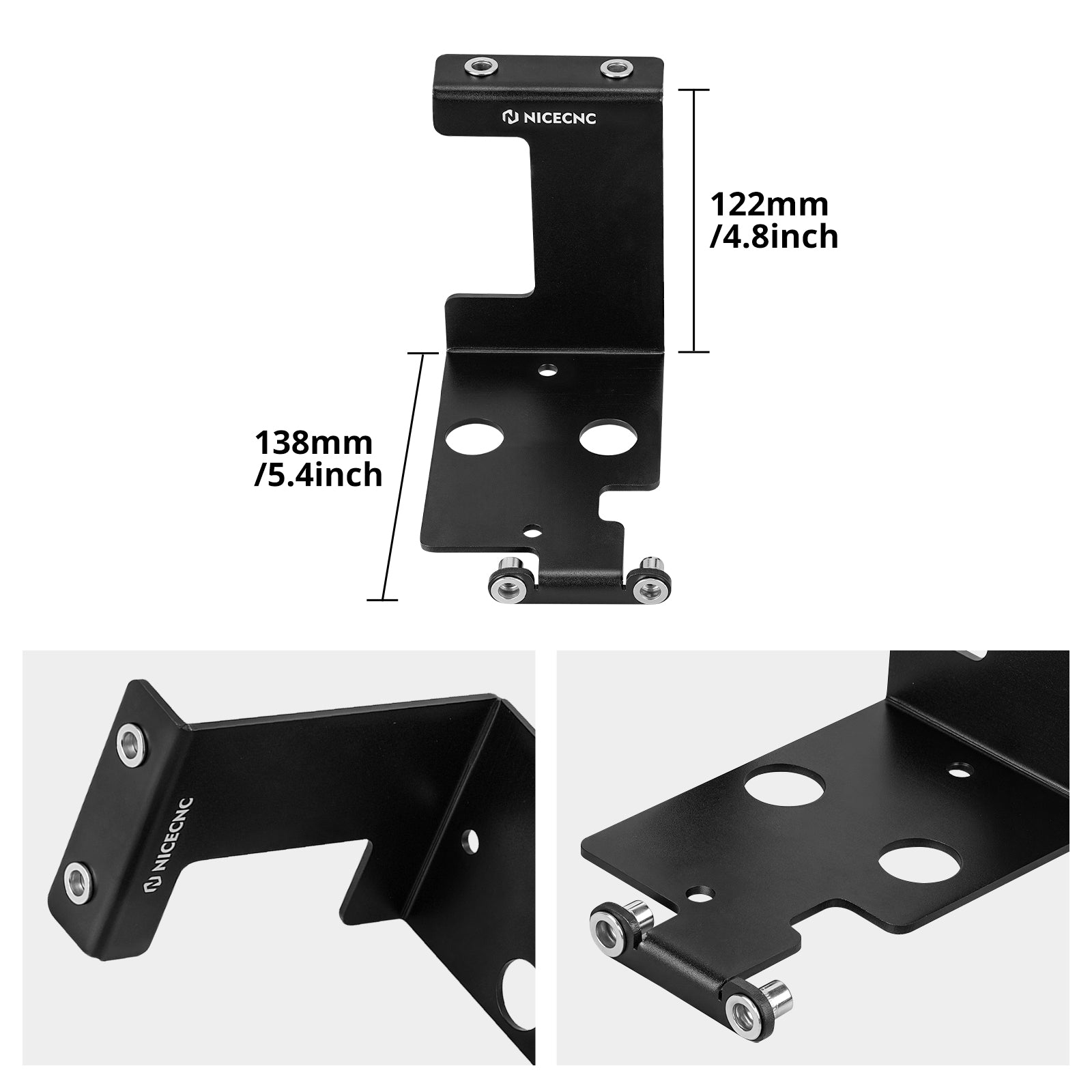 ATV Coolant Reservoir Relocation Bracket Front Mount For Yamaha Banshee 350 1987-2006