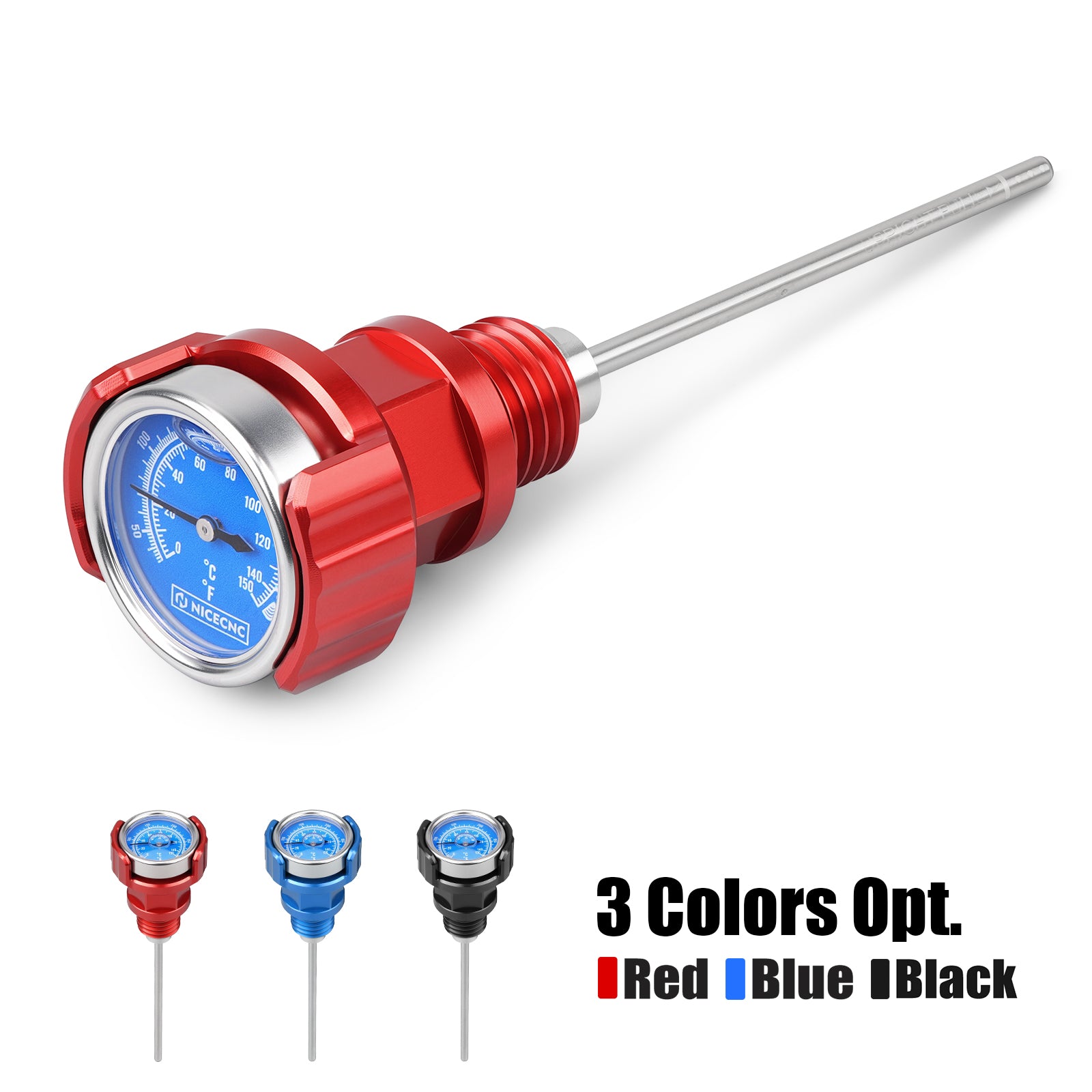 ATV Oil Dipstick Lever Plug w/Rotatable Temp Gauge For Yamaha Banshee 350