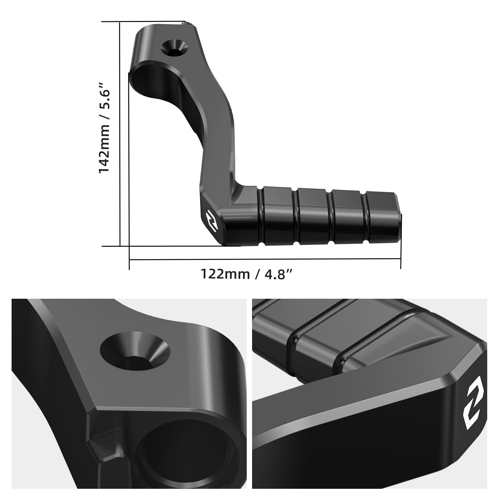 Extended Foot Pegs + Kick Starter Lever For Yamaha Banshee 350