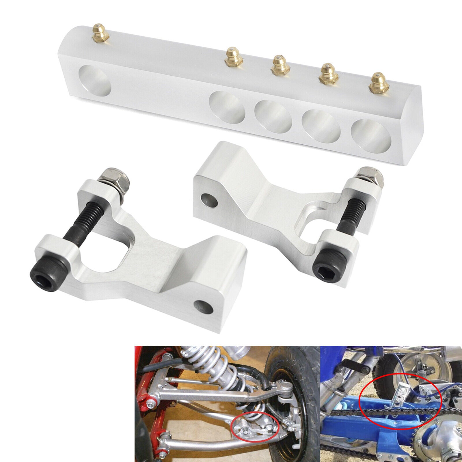3.5" Front & Rear A-arm Lowering Drop Kit For Yamaha Warrior Banshee 350 YFZ350 YFM350X