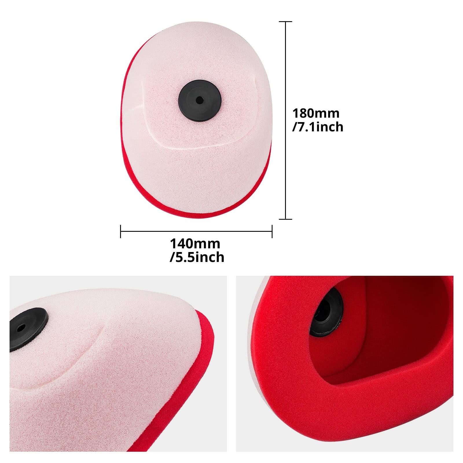 Dual Layer Air Filter Cleaner For Yamaha Blaster 200 Raptor 250 Grizzly 125