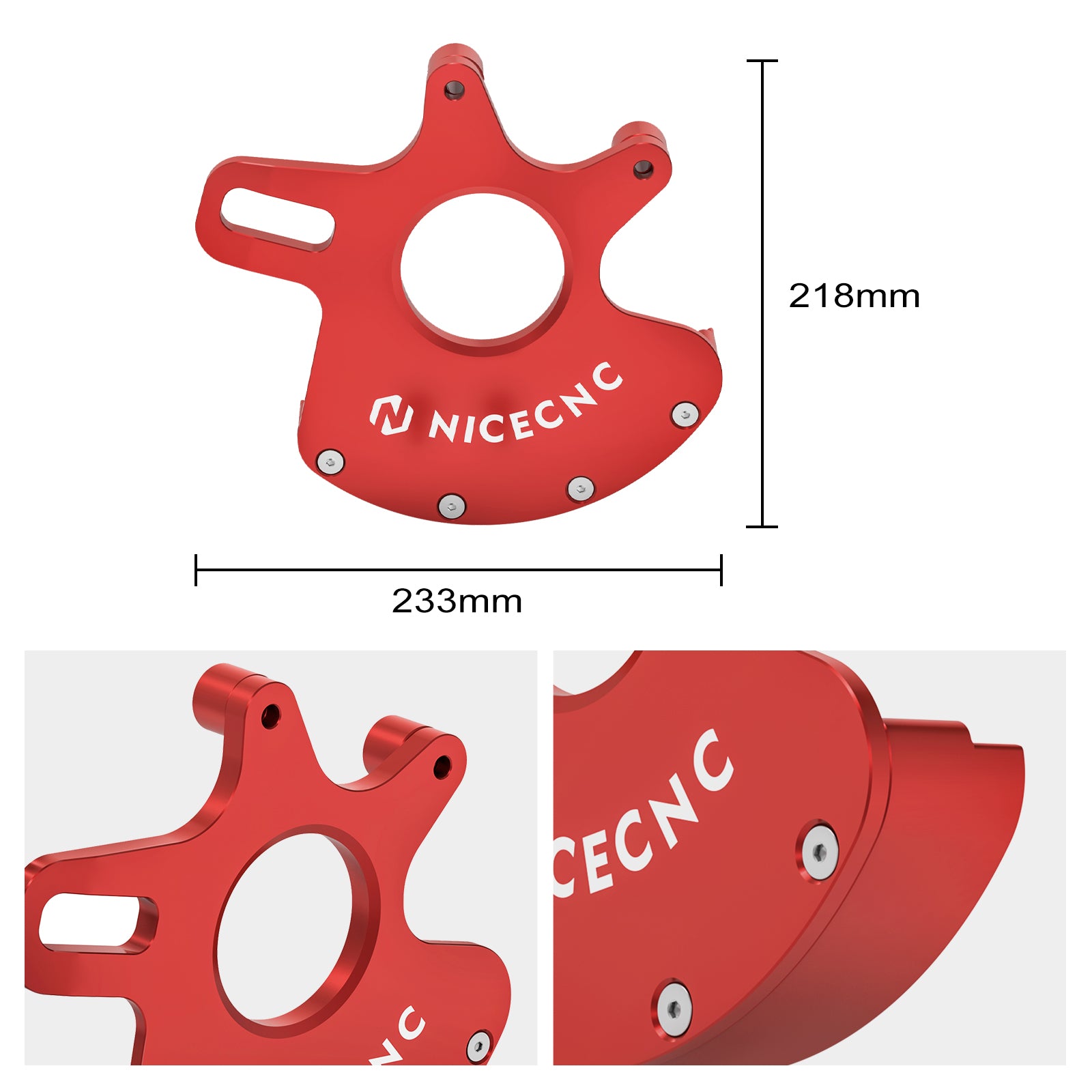 ATV Rear Brake Disc Rotor Cover Guard Caliper Bracket For Yamaha Raptor 700 2006-2012