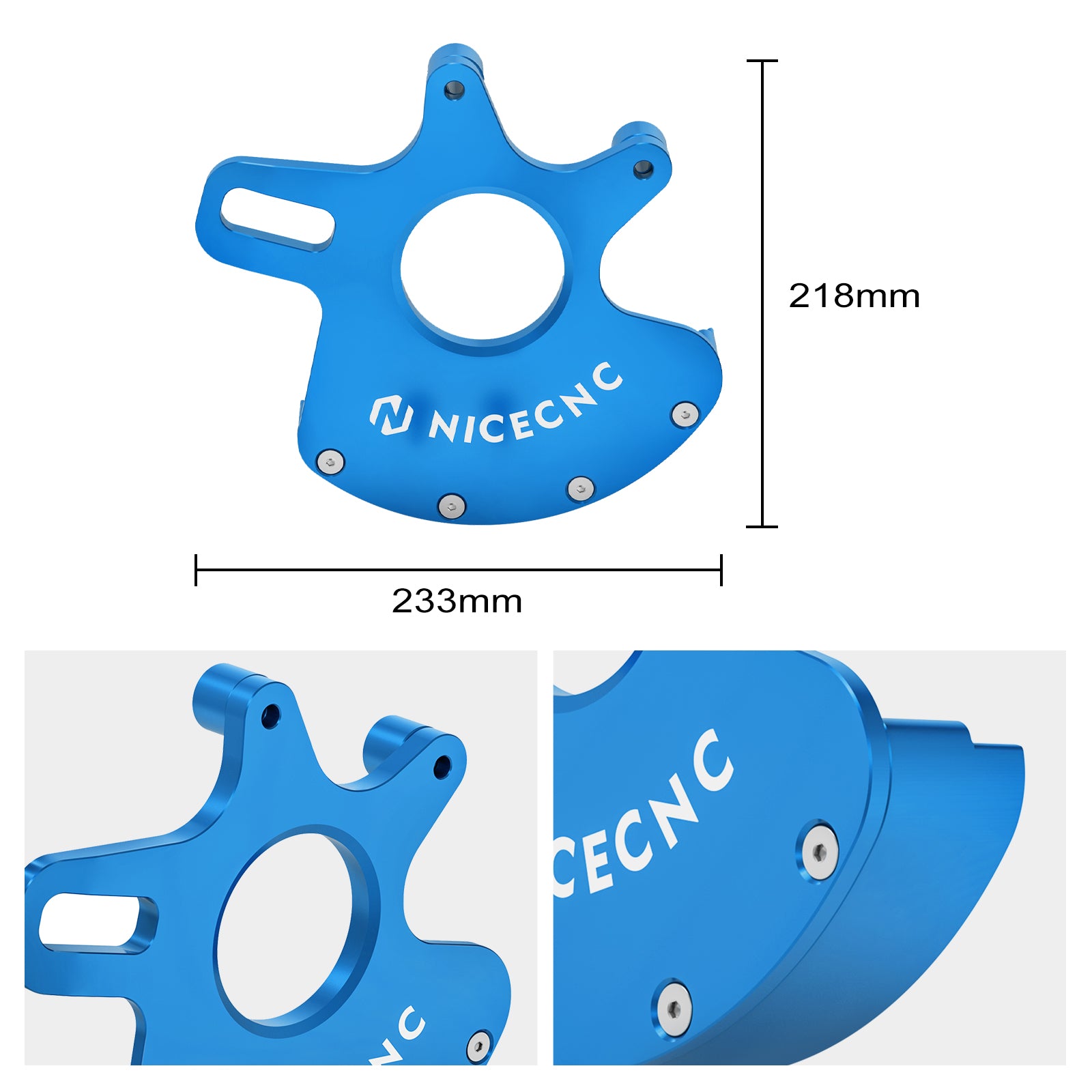 ATV Rear Brake Disc Rotor Cover Guard Caliper Bracket For Yamaha Raptor 700 2006-2012