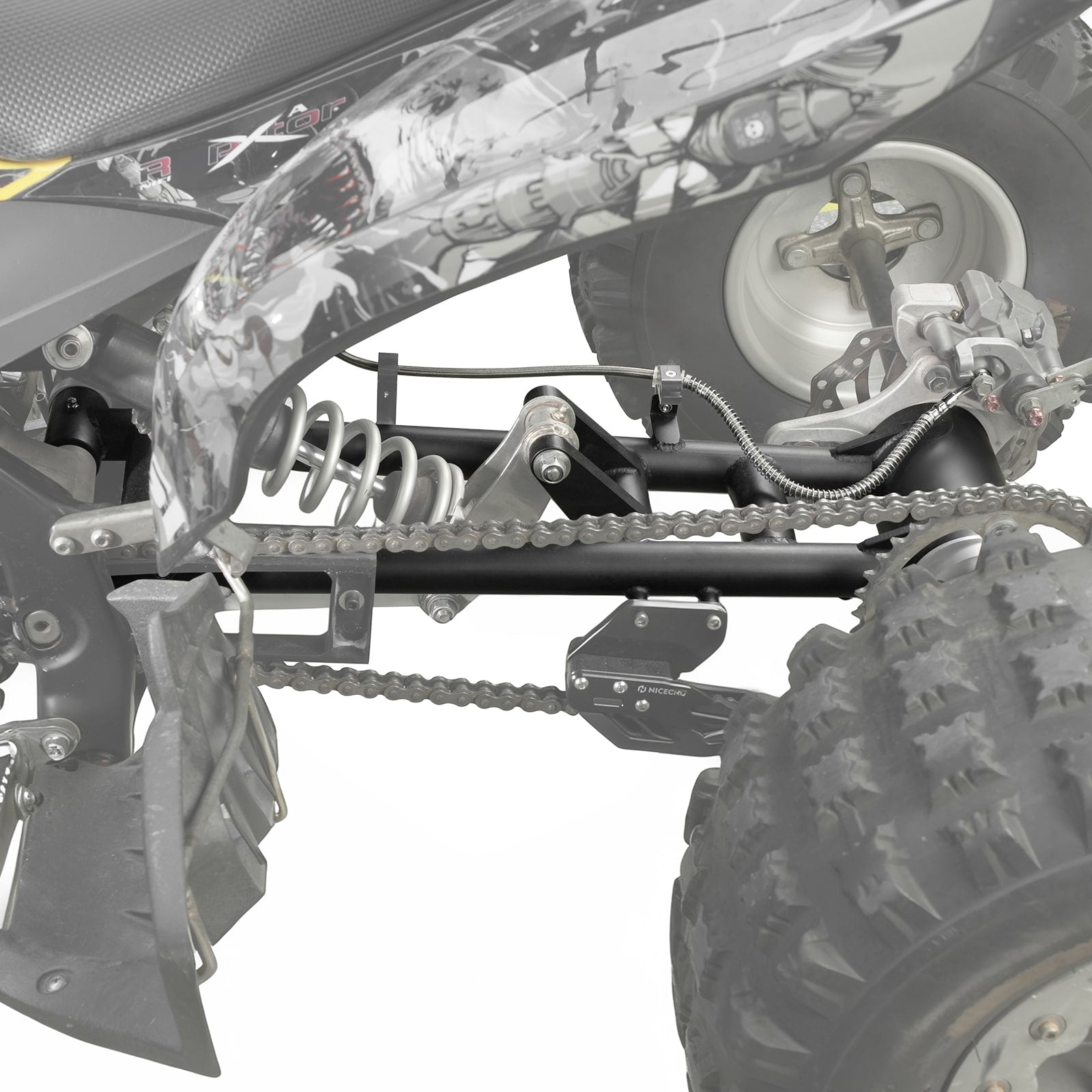 ATV Extended +6" Length Swingarm 4130 Chromoly Steel For Yamaha Raptor 700 700R