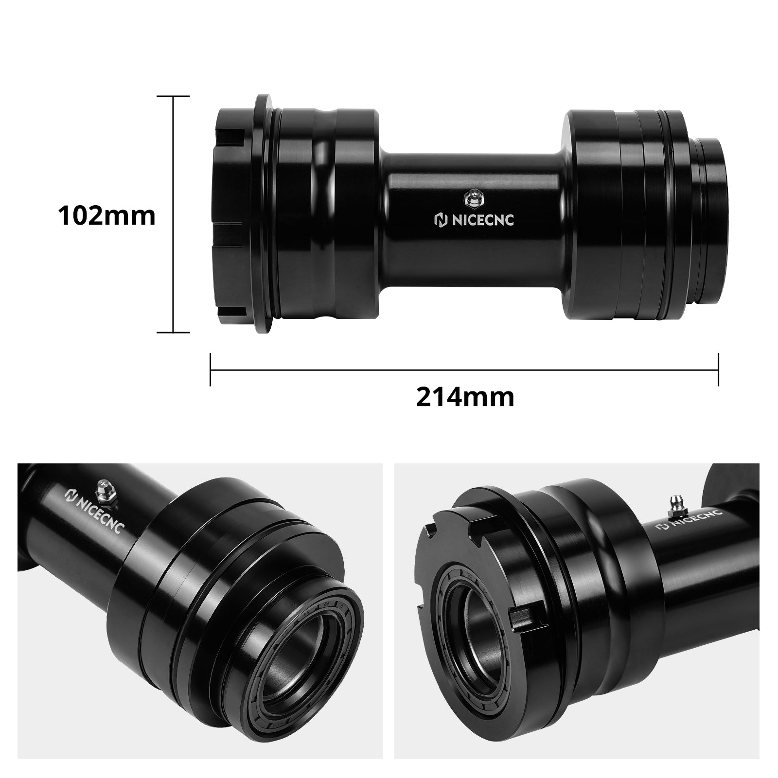 ATV +6" Extended Swingarm & Rear Axle Bearing Carrier Housing For Yamaha Raptor 700 R