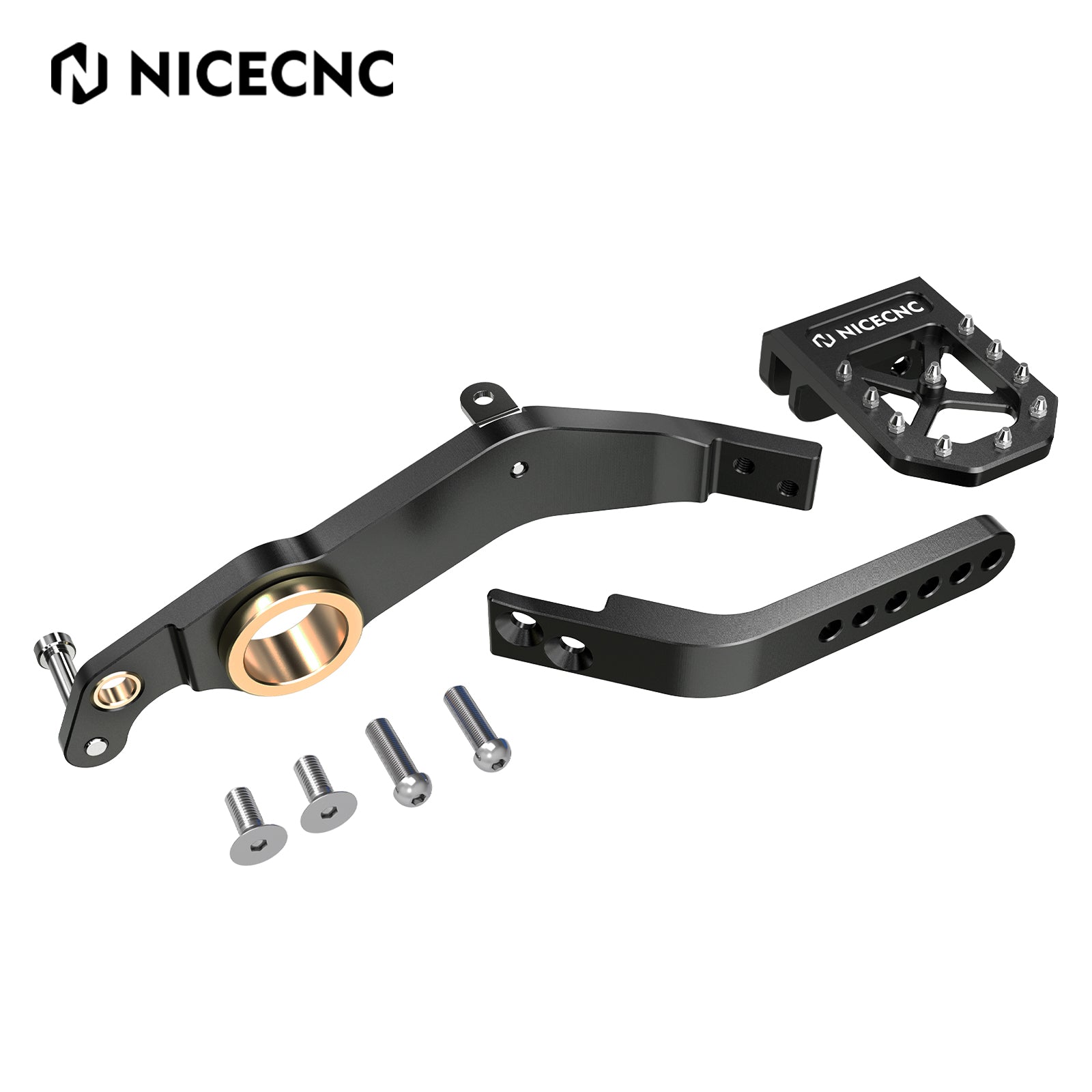 ATV Folding Shift Lever + Adjustable Rear Foot Brake Pedal For Yamaha Raptor 700 R 13-26