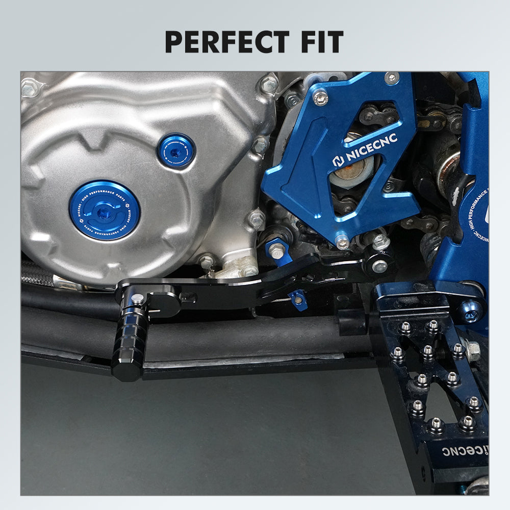 ATV Folding Shift Lever + Adjustable Rear Foot Brake Pedal For Yamaha Raptor 700 R 13-26