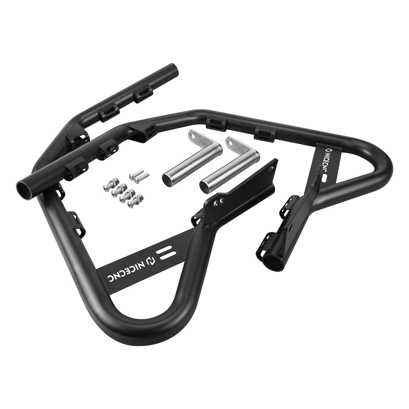 Foot Peg Nerf Bars Heel Guards w/Webbing For Yamaha Raptor 700 R 06-26