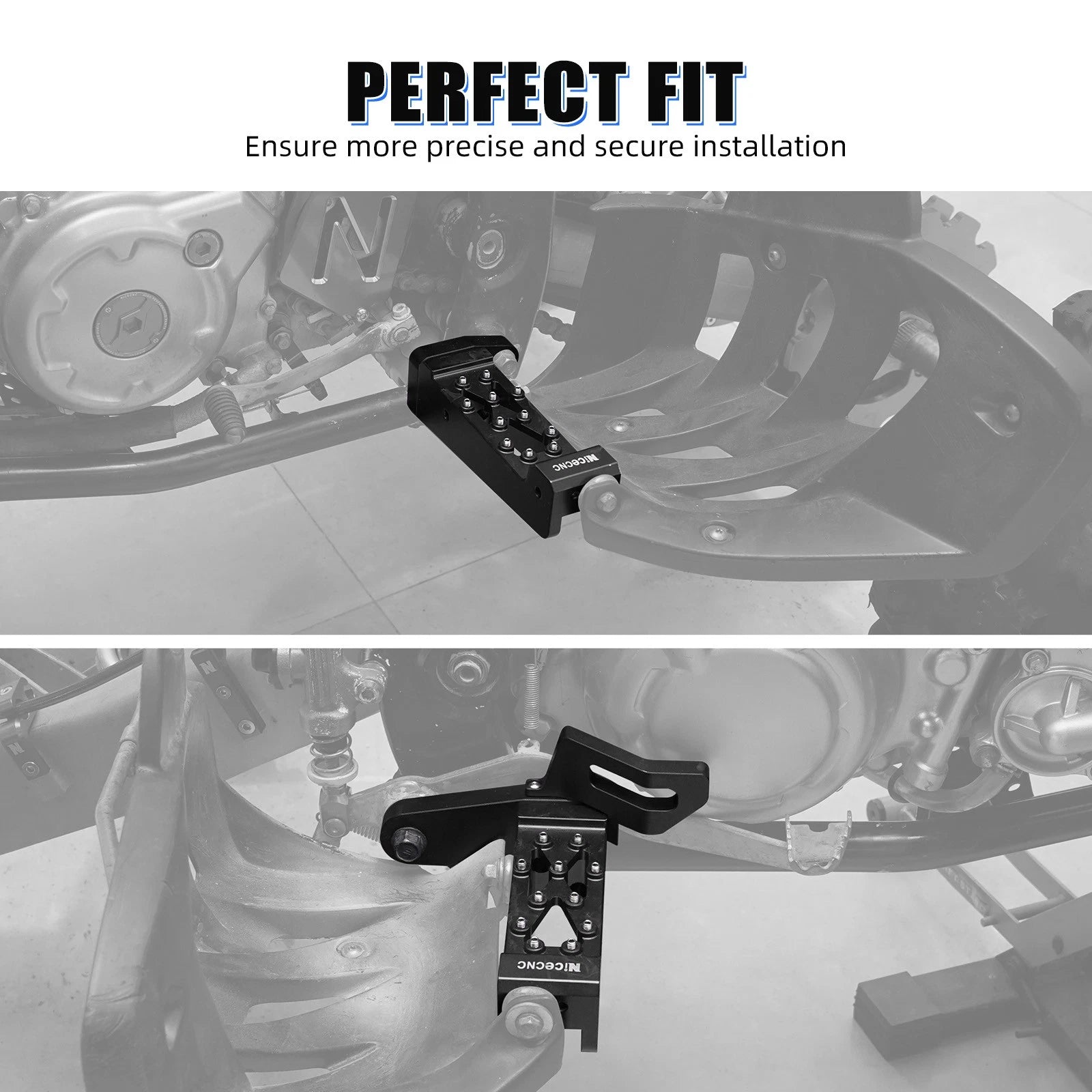 ATV Foot Pegs Footrest Pedals Assembly Kit For Yamaha Raptor 700 700R 2006-2023