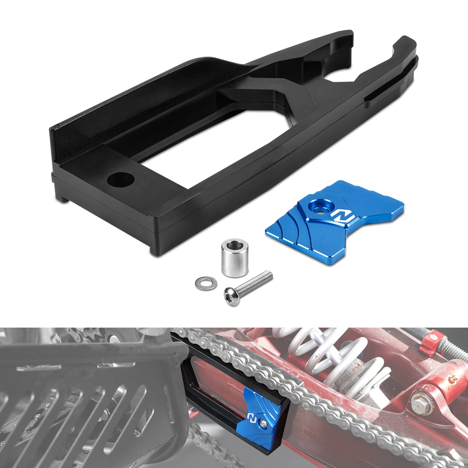 ATV Rear Swingarm Chain Guide Slider Guard For Yamaha Raptor 700 700R 2006-2026