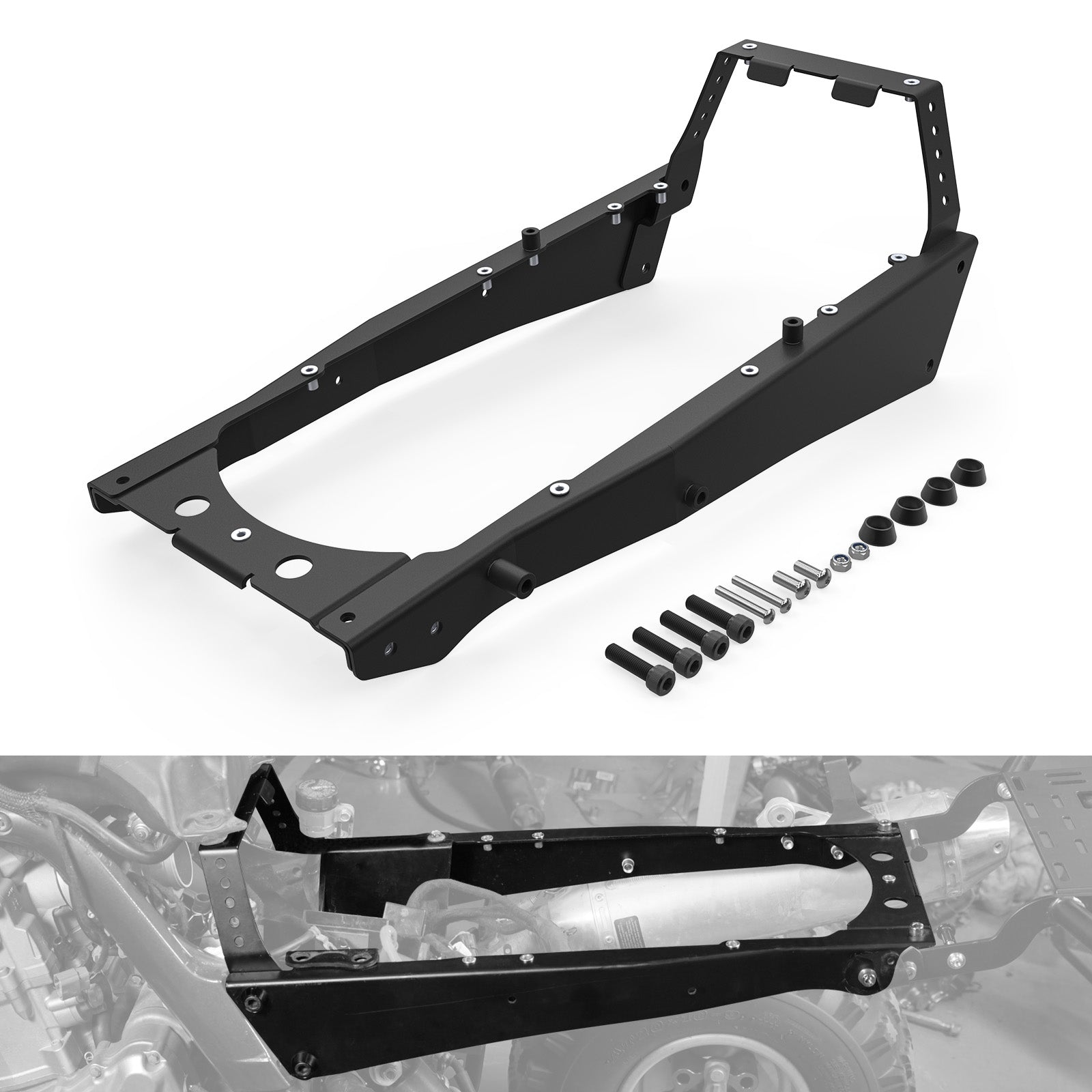 ATV Rear Sub Frame Subframe Carbon Steel For Yamaha Raptor 700 700R 2006-2026