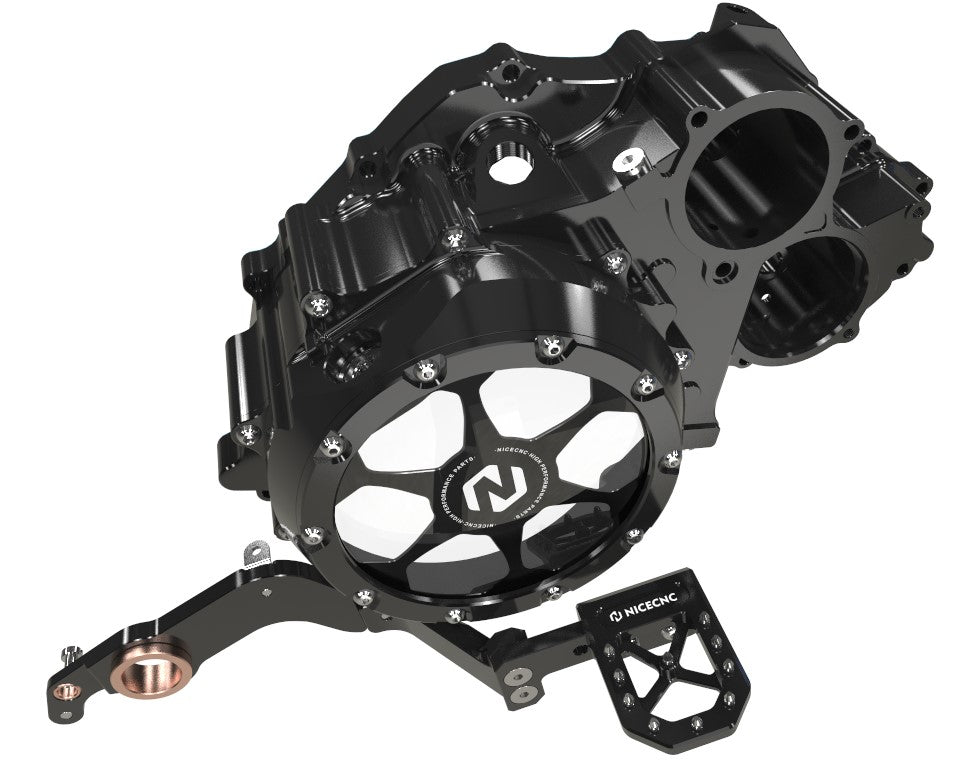ATV Transparent Clutch Crankcase Cover & Brake Pedal For Yamaha Raptor 700 R 2006-2025