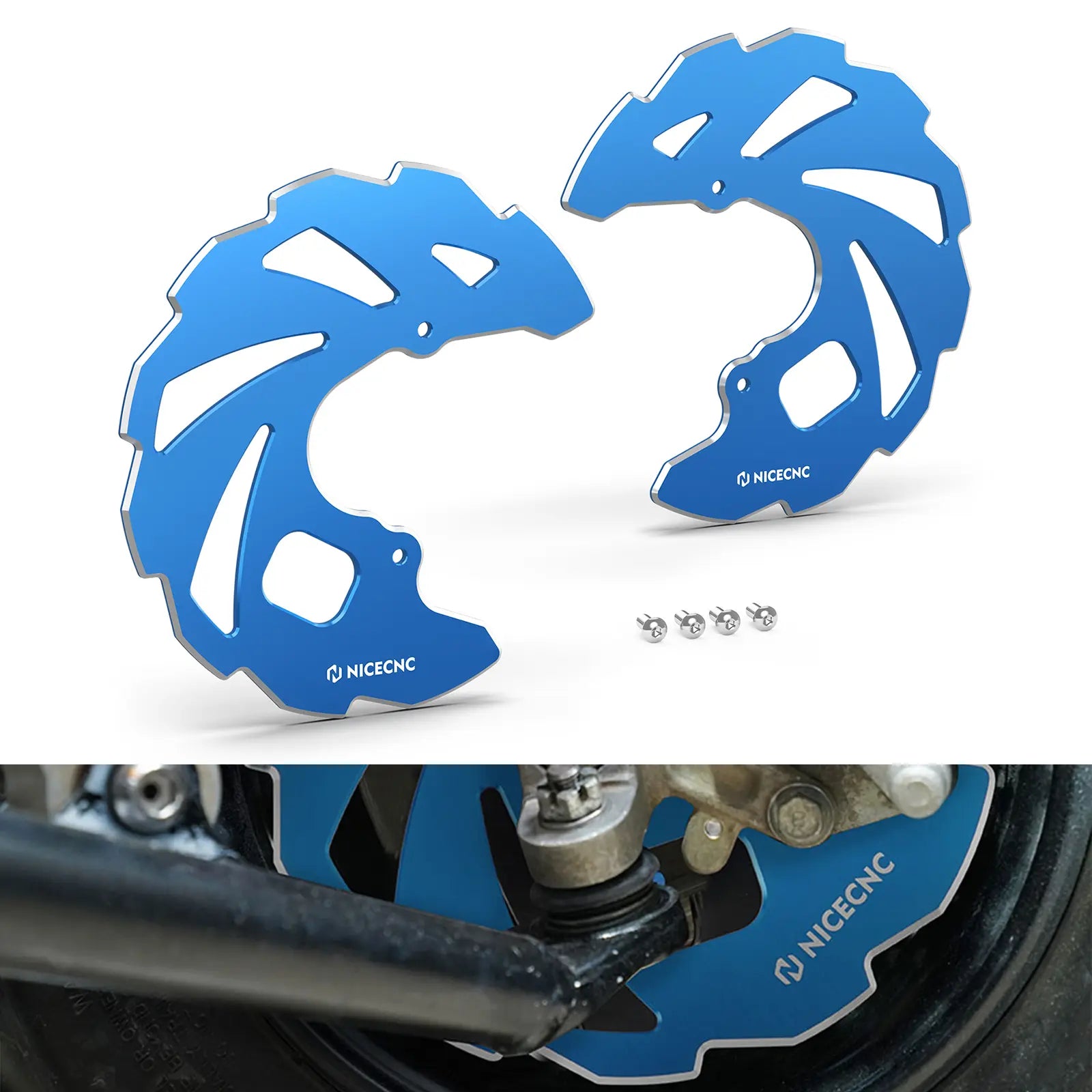 Nicecnc Protector de cubierta de disco de rotor de freno delantero compatible con Yamaha Raptor 700 YFM700 13,15-20, YFM700R 06-08,14, Raptor 700R YFM700R 09,11-13,15-20, YFZ450 04-09,12- 13